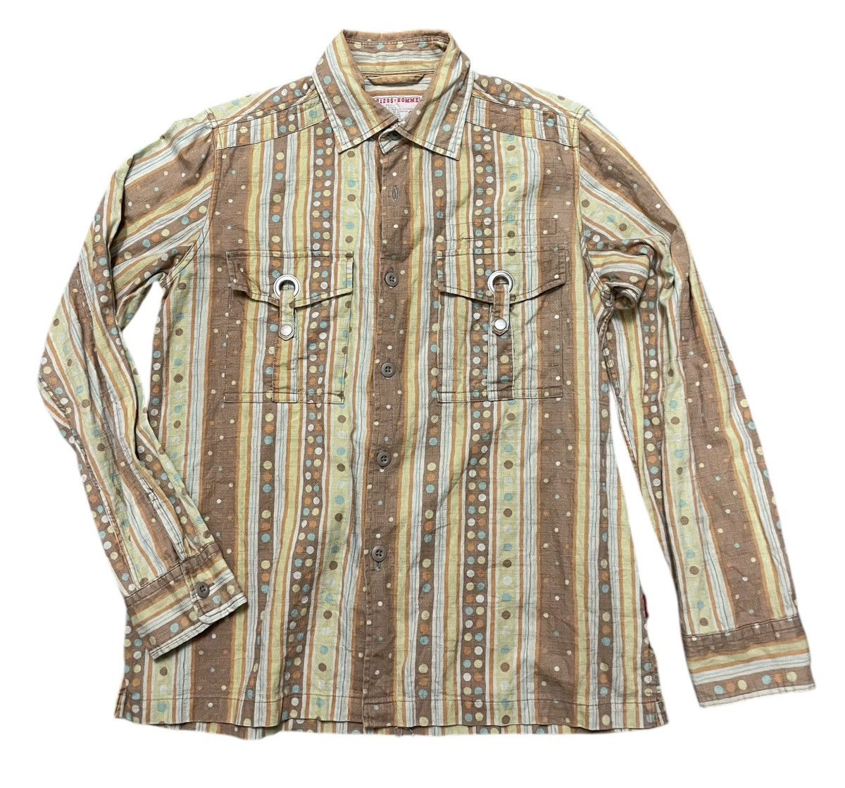 Designer × If Six Was Nine × Japanese Brand 291295 Pour Homme Button Up Shirt Made in Japan Punk Design Size US M / EU 48-50 / 2 - 1 Thumbnail