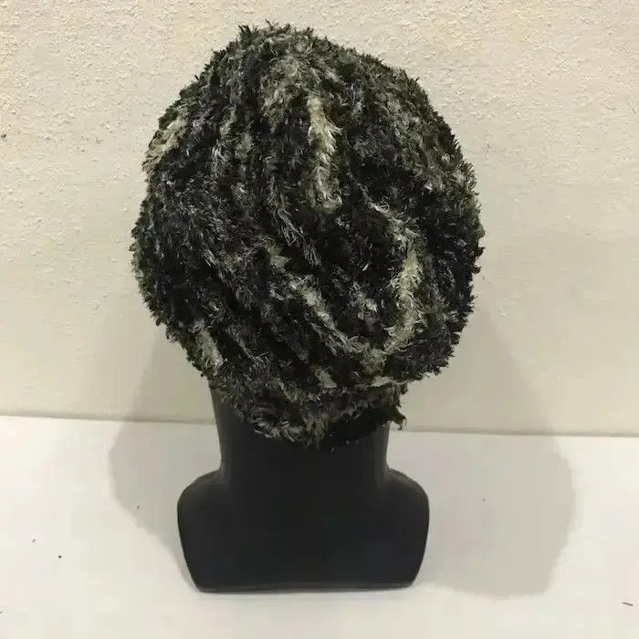 Japanese Brand Japanese Brand Fleece Stripe Beanie Hat Size ONE SIZE - 4 Thumbnail