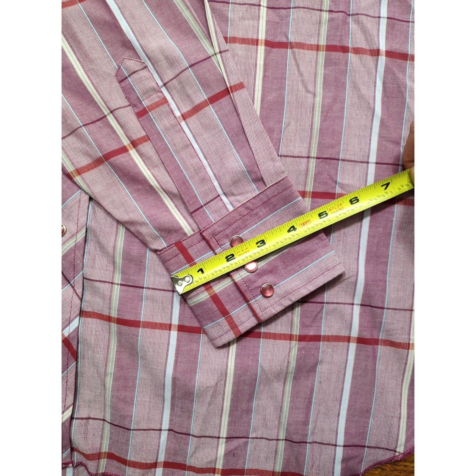 Wrangler VINTAGE Wrangler Shirt Men 2XL Red Plaid Long Sleeve Button-Up Western Cowboy Pearl Snap Size US XXL / EU 58 / 5 - 7 Thumbnail