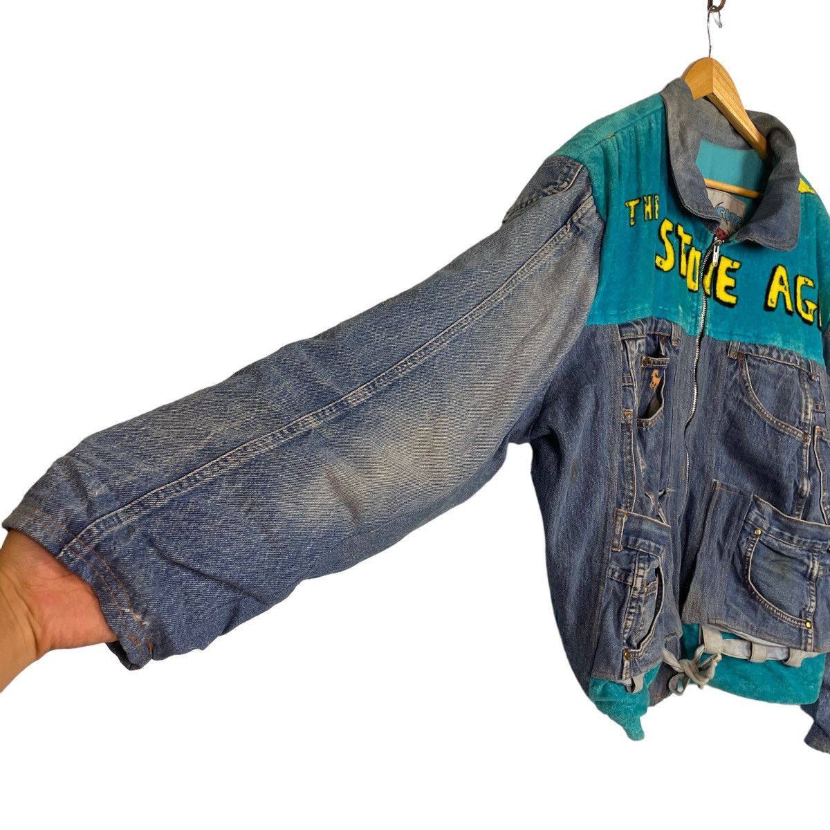 Too Cute Guetta Bros. Too Cute Stone Age Denim Jeans Designed Jacket Size US XXL / EU 58 / 5 - 8 Thumbnail