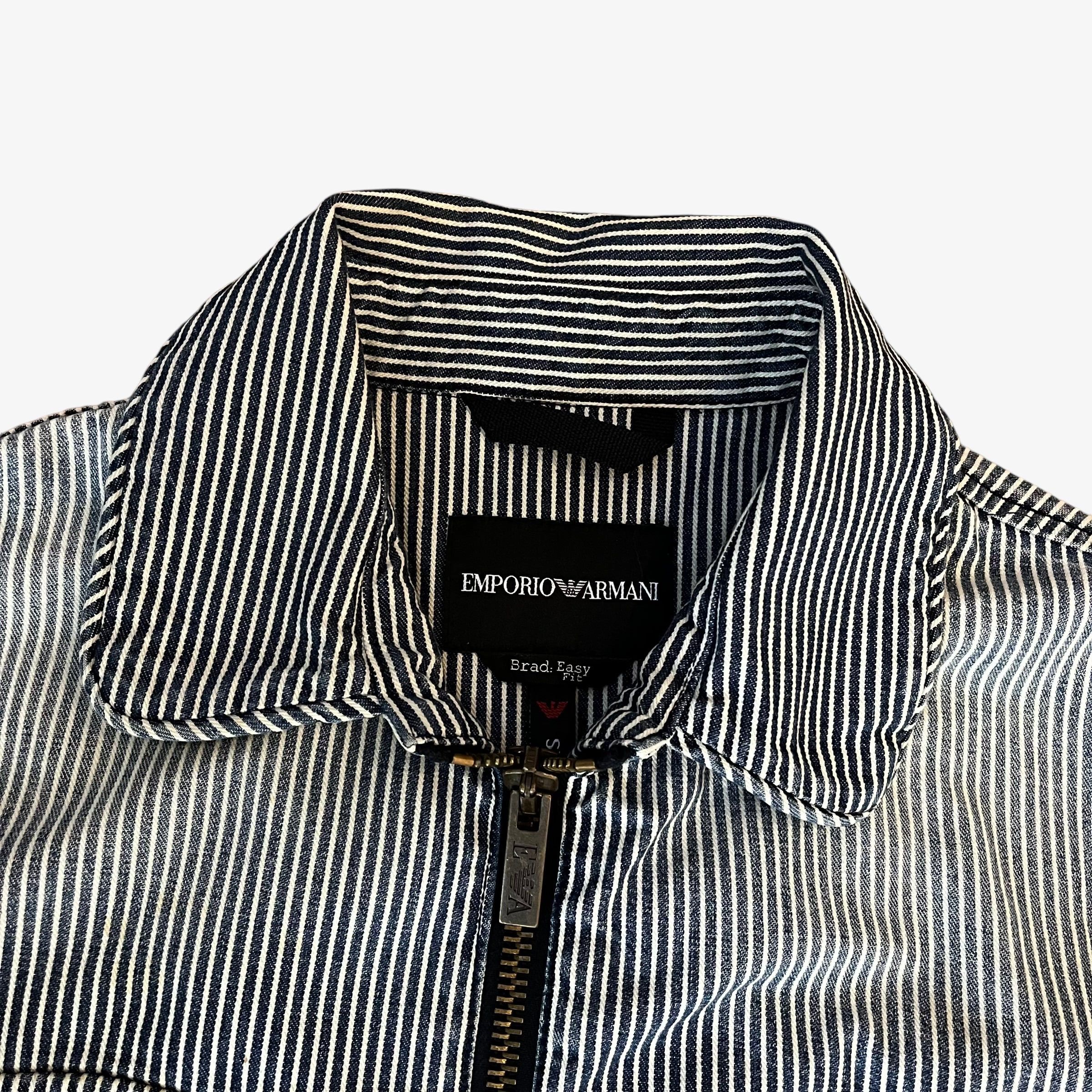 Armani Vintage Y2K Men's Emporio Armani Striped Workwear Jacket Size US M / EU 48-50 / 2 - 2 Thumbnail