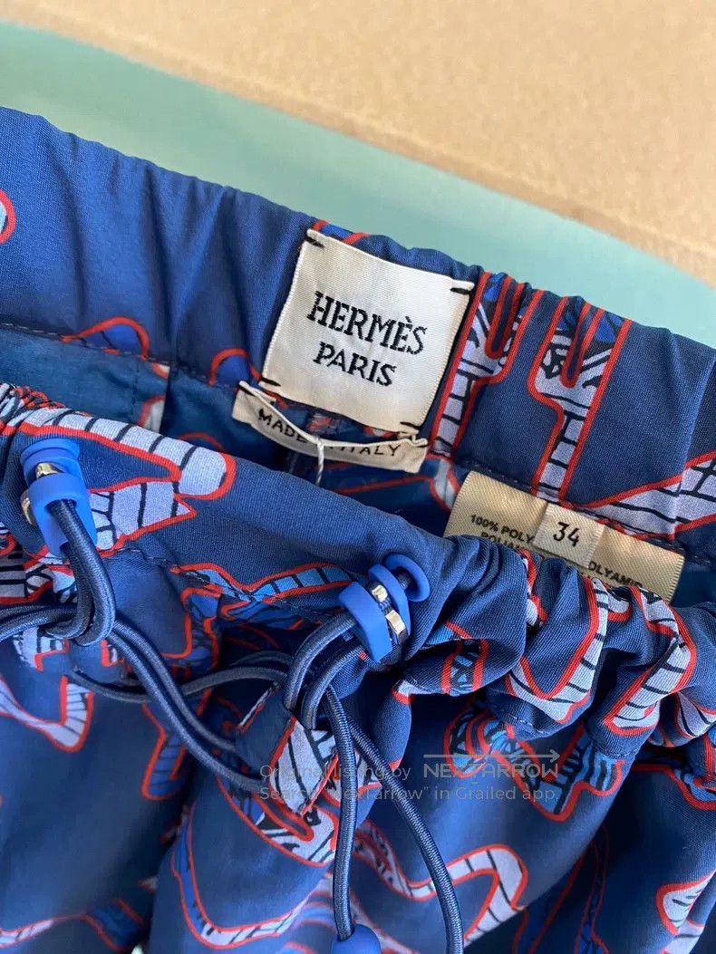 Hermes Hermes Blue printed shorts Size 42" / US 20 - 7 Thumbnail