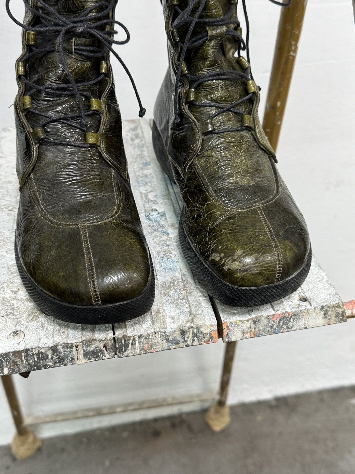 Japanese Brand Vintage Leather Biker Boots Size US 7.5 / IT 37.5 - 6 Thumbnail