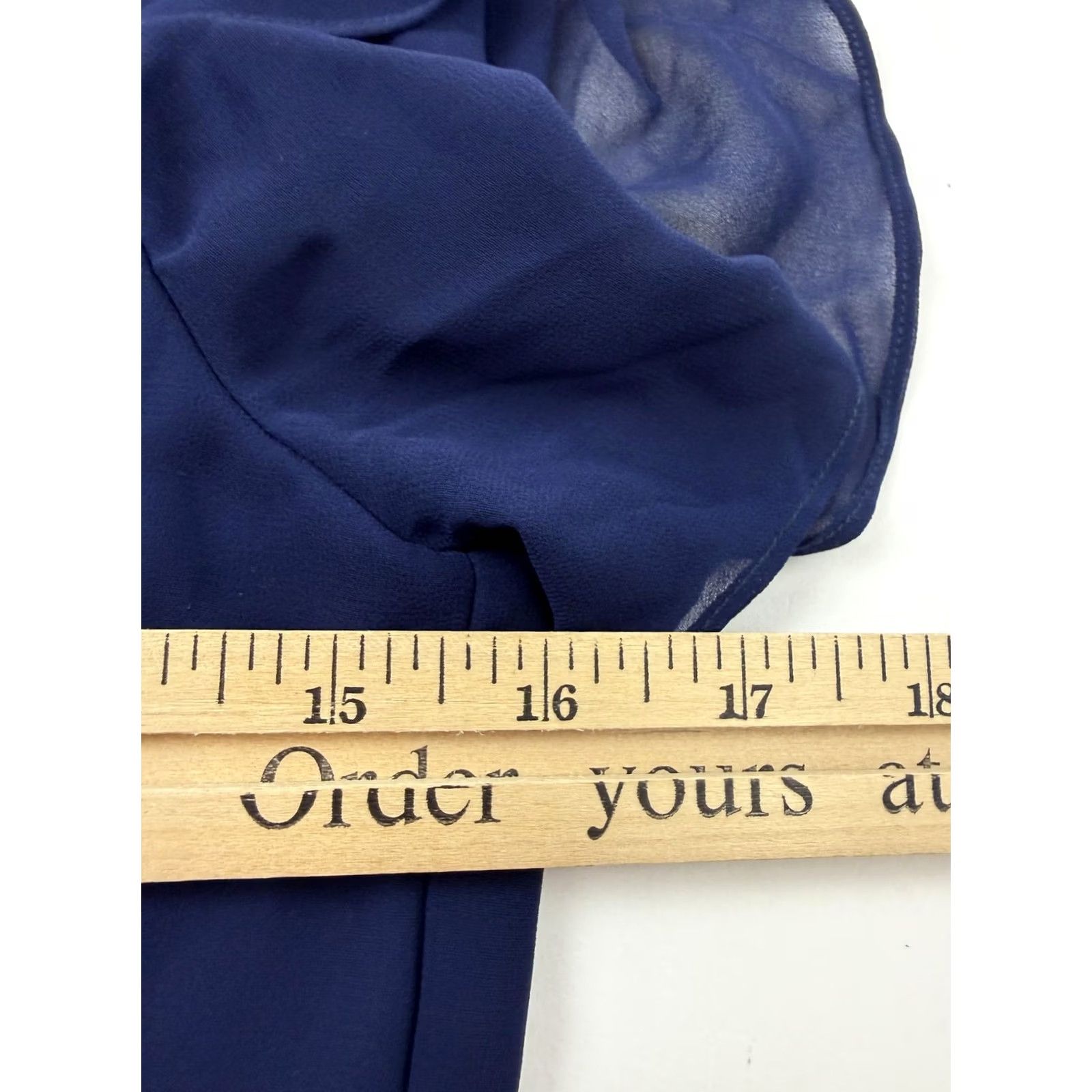 Vintage VINTAGE? No. Ever-Pretty Blue Chiffon Flutter Sleeve Sweetheart Maxi Dress Womens XL Gown Size XL / US 12-14 / IT 48-50 - 7 Thumbnail