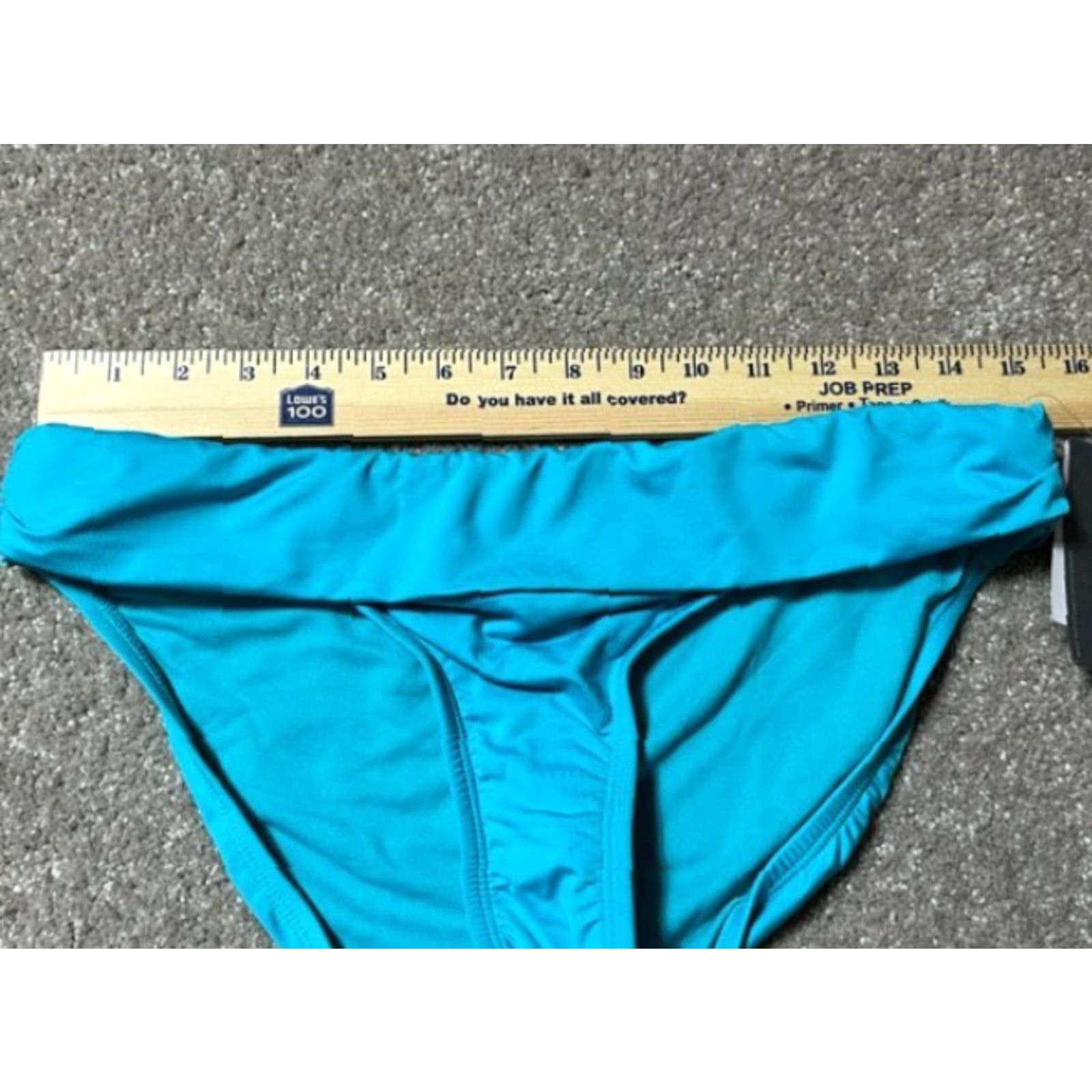 Kenneth Cole Kenneth Cole Reaction Women's Bikini Swim Bottom M Blue Hipster Foldover Stretch Size 32" / US 10 / IT 46 - 3 Thumbnail