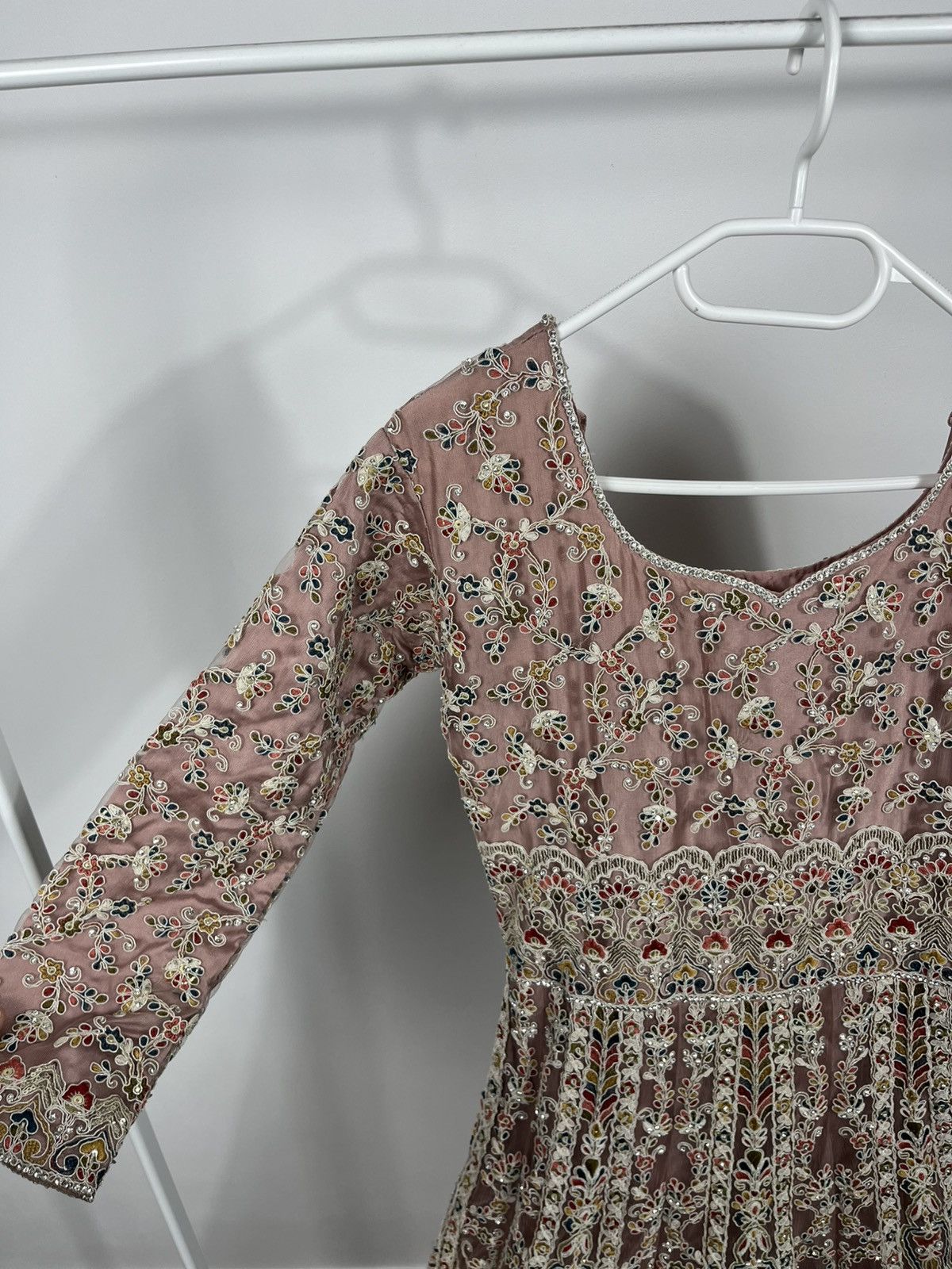 Other Vintage Heavy Embellished Sequin Beaded Maxi Evening Dress Size S / US 4 / IT 40 - 4 Thumbnail