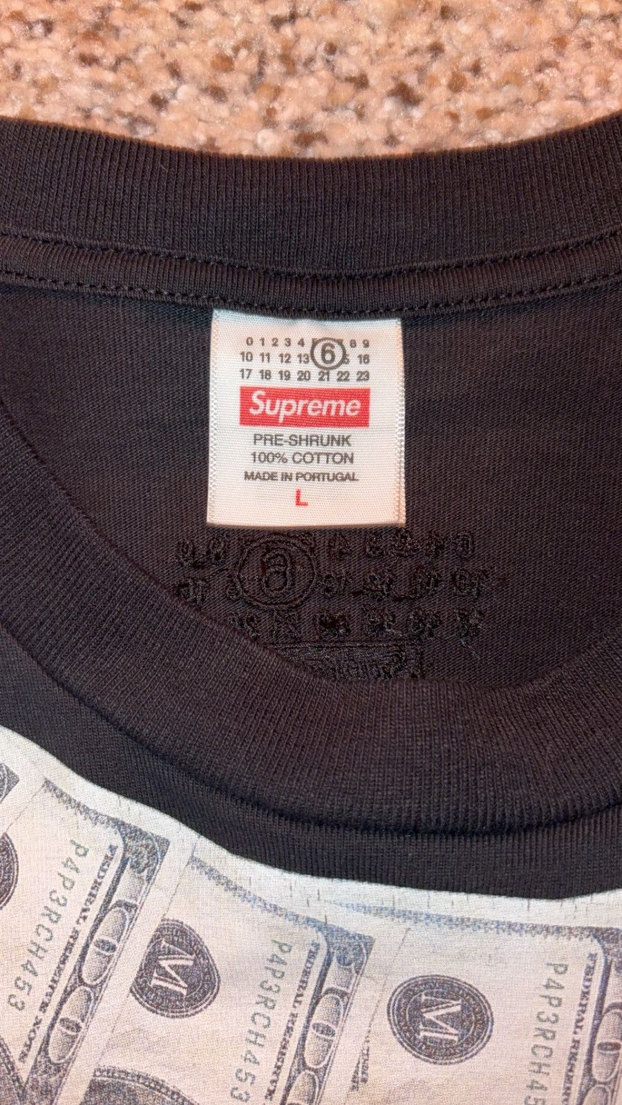 Maison Margiela × Supreme Supreme®/MM6 Maison Margiela Money S/S Top Size US L / EU 52-54 / 3 - 3 Thumbnail