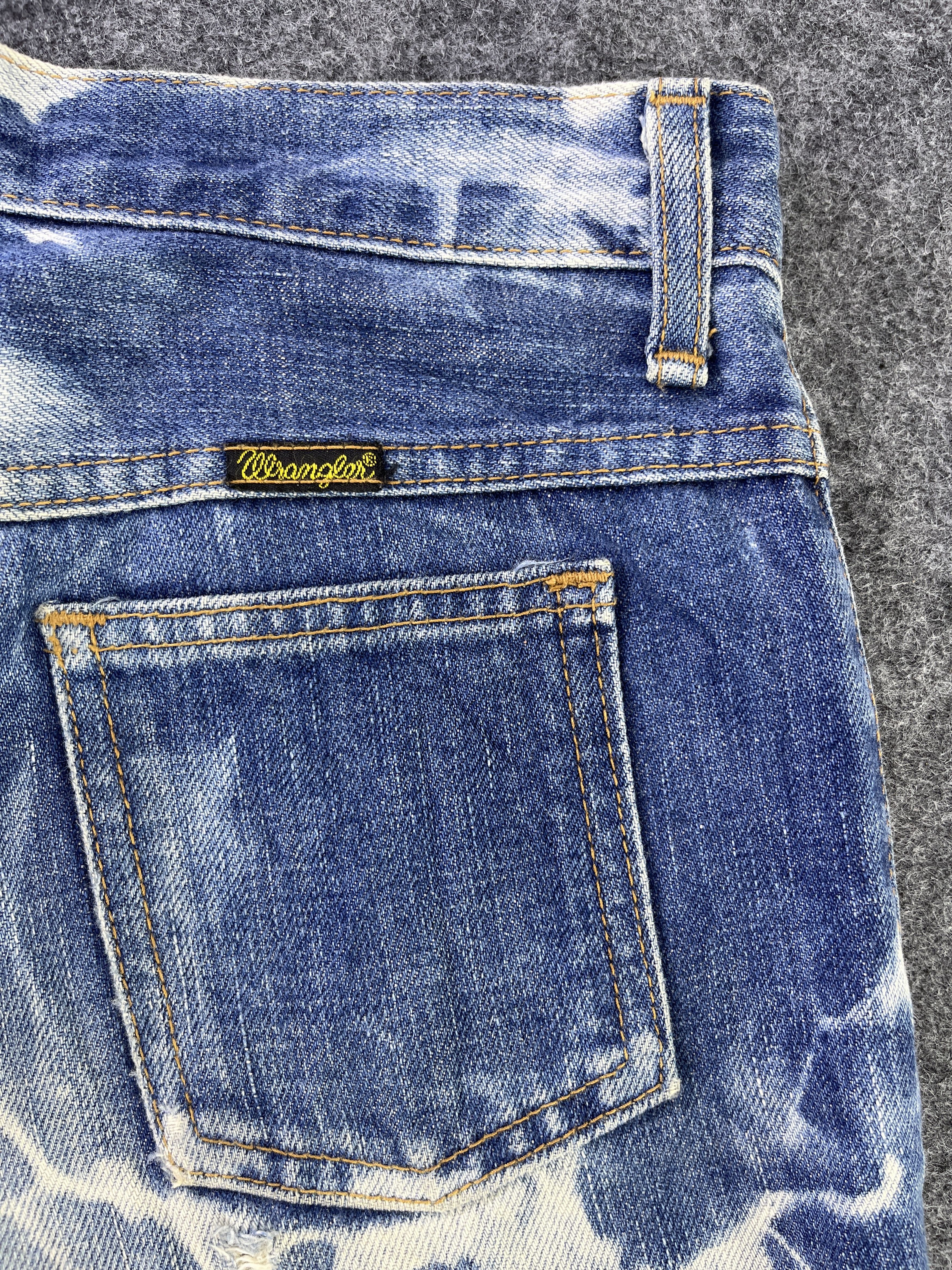 Vintage Vintage Women Wrangler Flare Jeans Bleach Denim - J953 Size 28" / US 6 / IT 42 - 5 Thumbnail