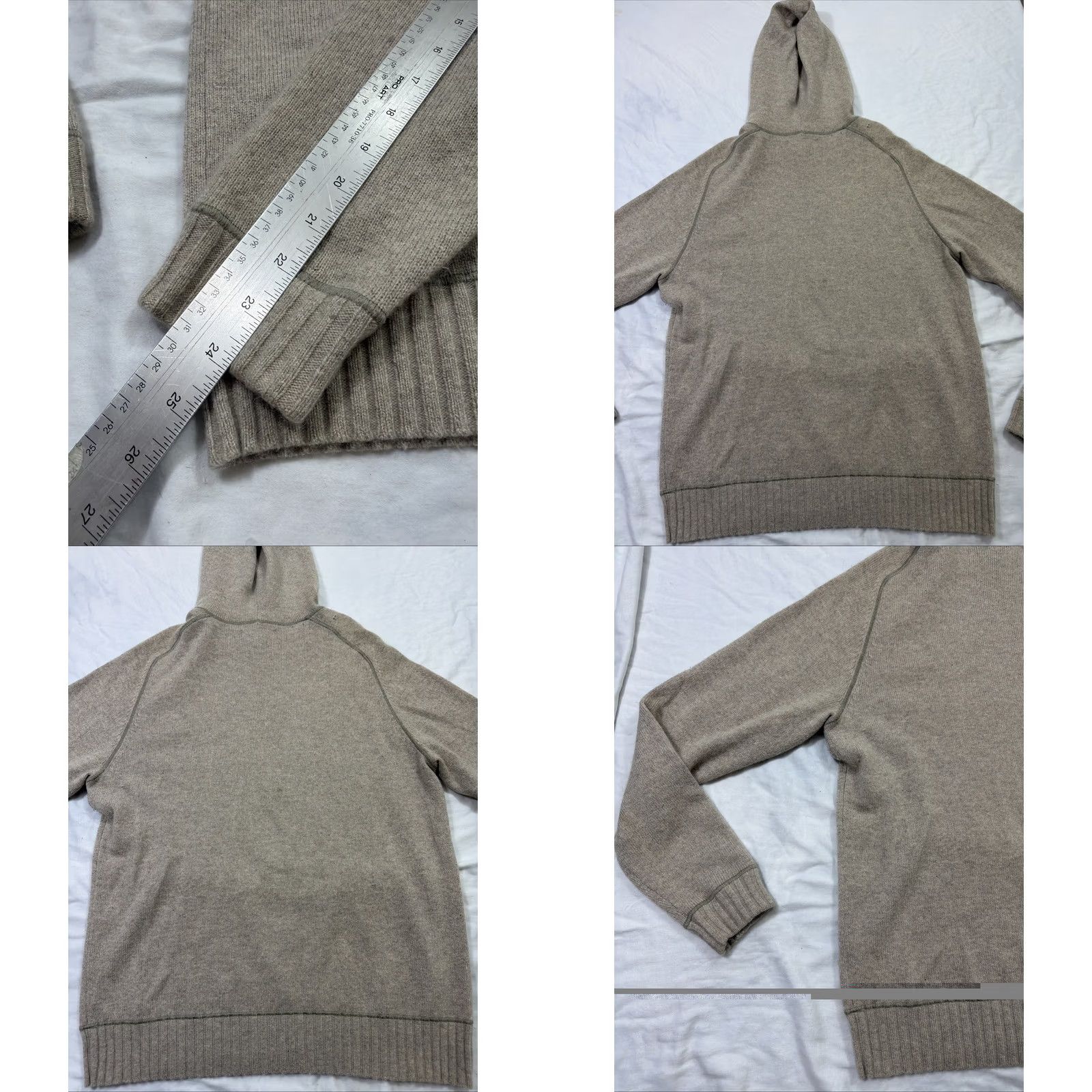 Everlane Everlane Women’s Large Pullover Hooded Sweatshirt Taupe Cashmere Beige Size L / US 10 / IT 46 - 10 Thumbnail