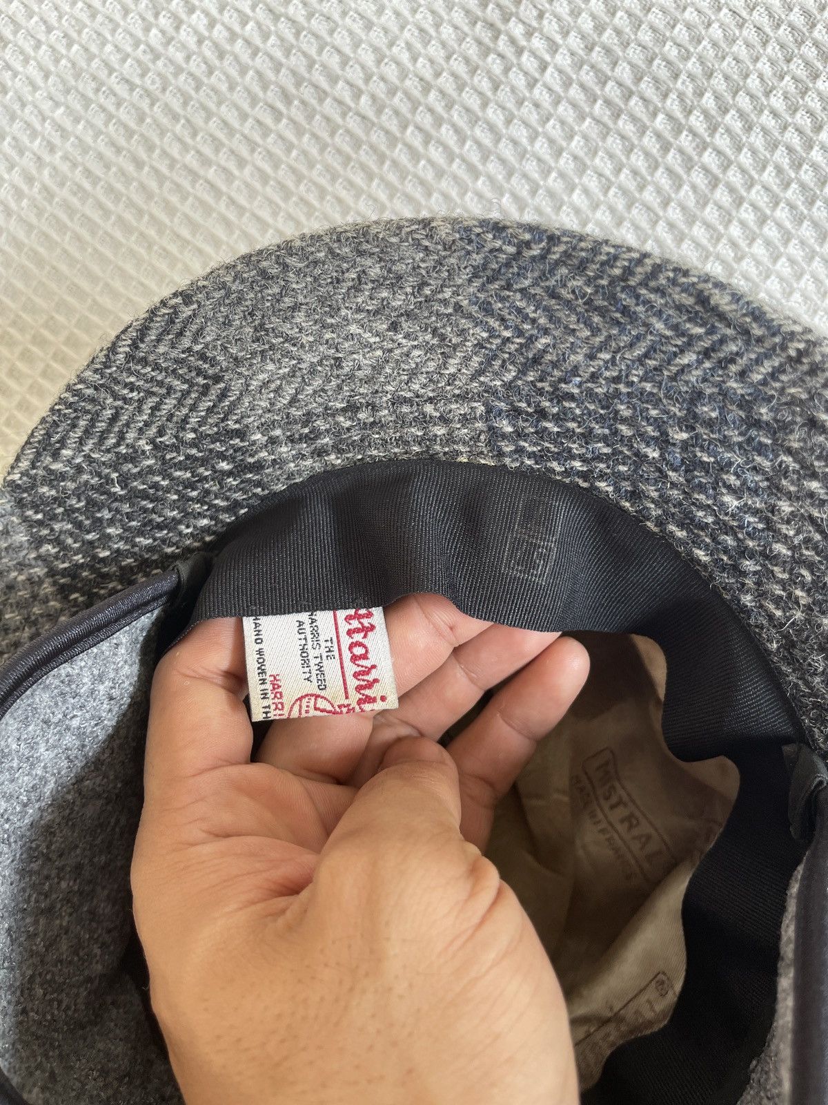 Harris Tweed Vintage 90s🔥HARRIS TWEED MISTRAL🔥Wool Hat Bucket Size L/57 Size ONE SIZE - 7 Thumbnail