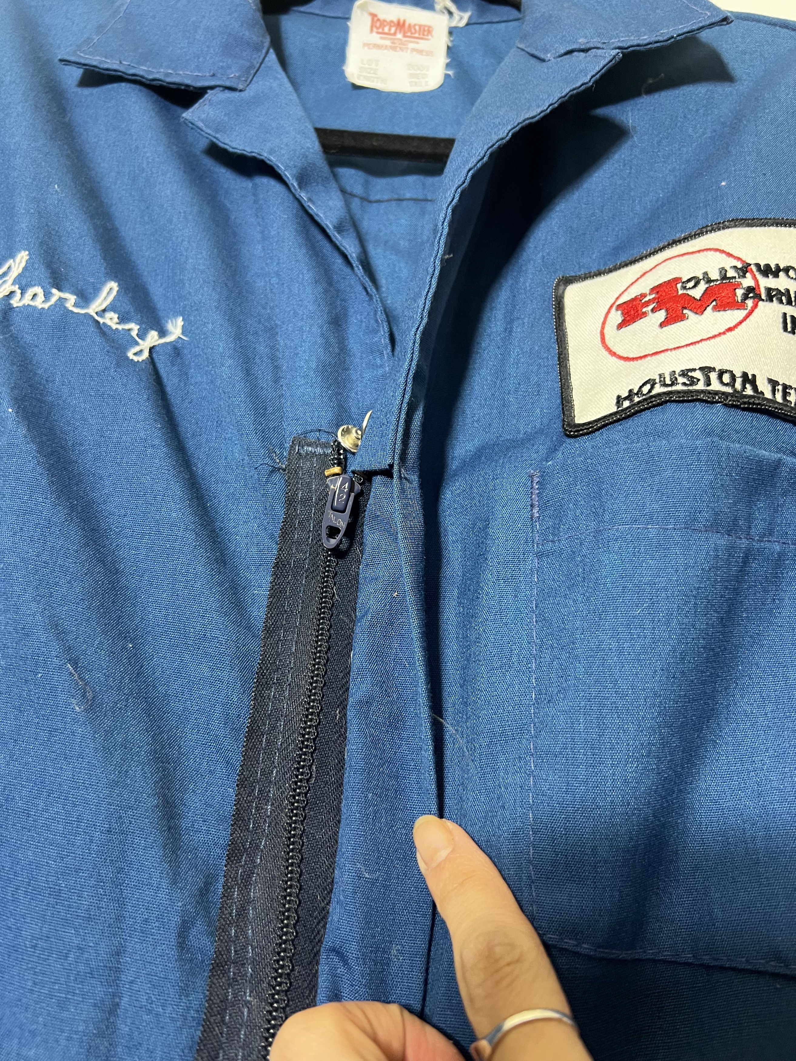 Vintage Vintage 60's Topp Master Jumpsuit - Hollywood Marine Inc. Size 29" - 21 Thumbnail