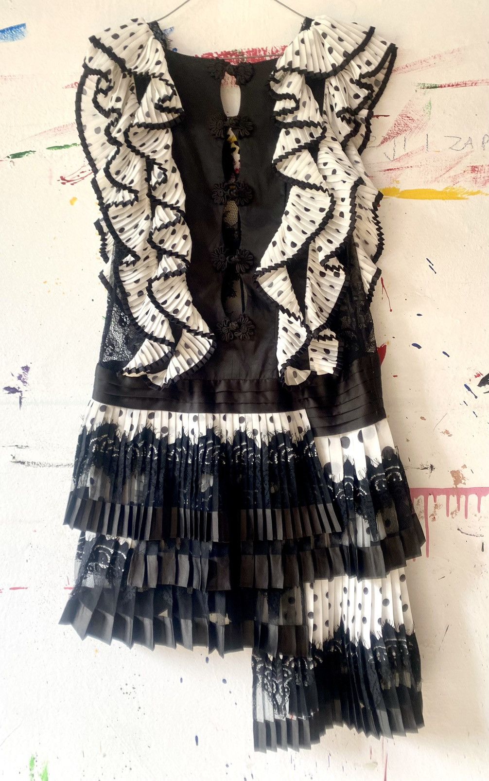 zimmermann black and white dress ZIMMERMANN Daylight Twist Midi Dress | Cream/Black main image 1