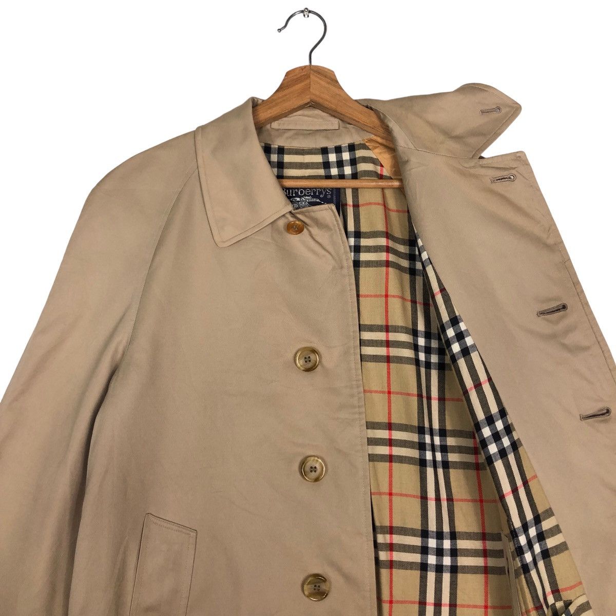 Burberry 🔥Vintage Long Jacket Burberry Made in England Nova Check Size US M / EU 48-50 / 2 - 11 Thumbnail