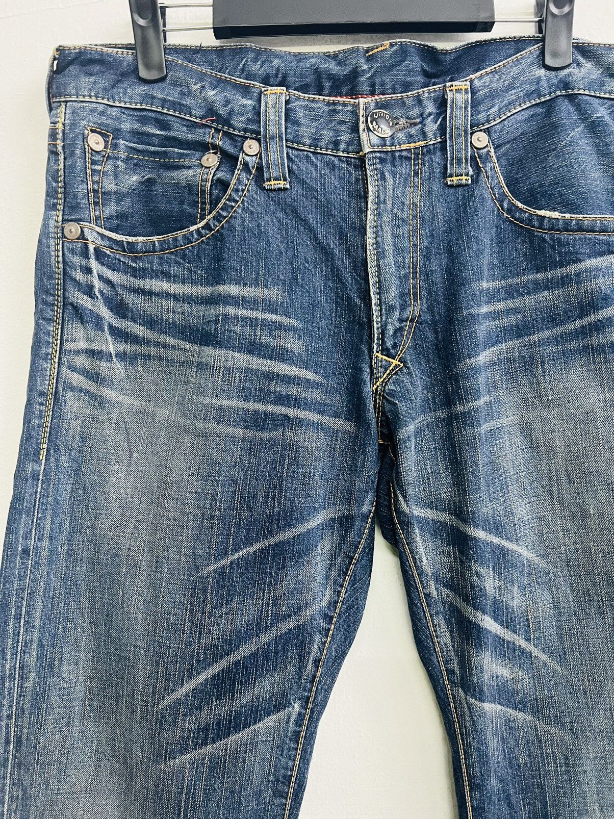 Japanese Brand × Vintage Vintage Blueway Flared Union Made Jeans Size US 32 / EU 48 - 4 Thumbnail