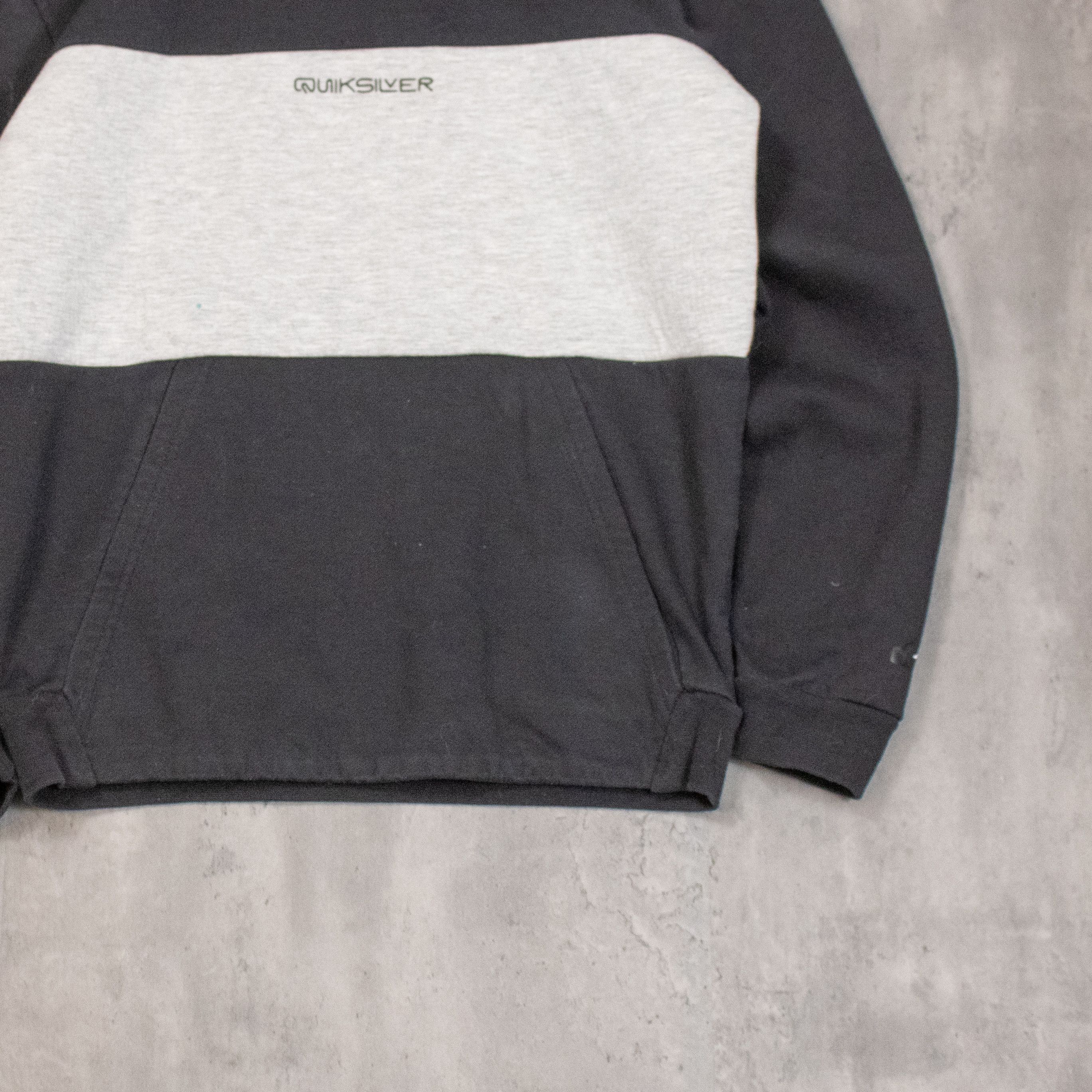 Quiksilver Y2K 2000's 00's Quicksilver Two Tone Boxy Grey Hoodie Size US M / EU 48-50 / 2 - 3 Thumbnail