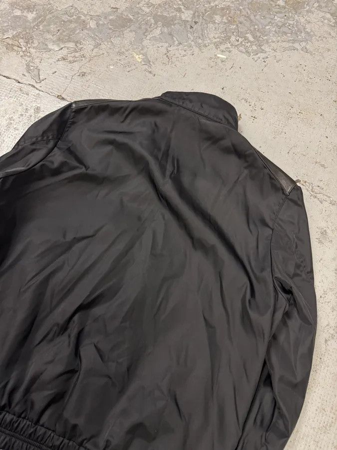 Designer × Prada × Vintage AW2009 Prada Black Leather & Nylon Hybrid Jacket Size US L / EU 52-54 / 3 - 3 Thumbnail