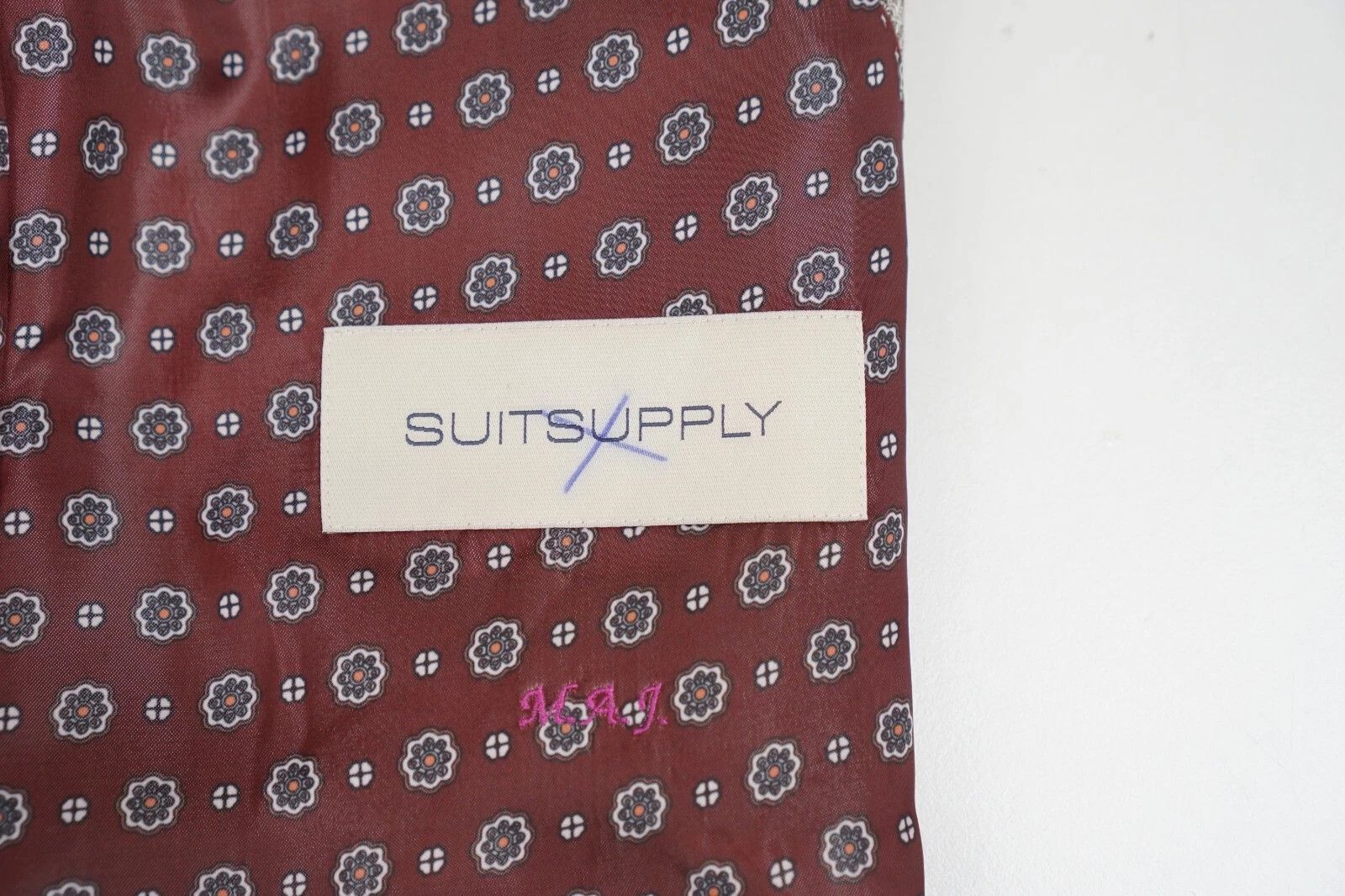Suitsupply Men Suitsupply Blazer La Spalla Wool Silk Linen Drago US40L Size 40L - 3 Thumbnail