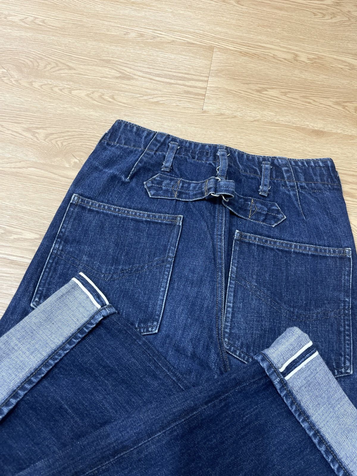 Margaret Howell MHL SELVEDGE PANTS BLUE DENIM Size US 27 - 9 Thumbnail