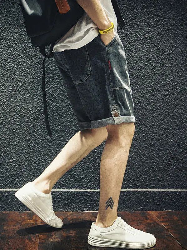 Japanese Brand Retro ripped casual denim shorts Size US 32 / EU 48 - 2 Thumbnail