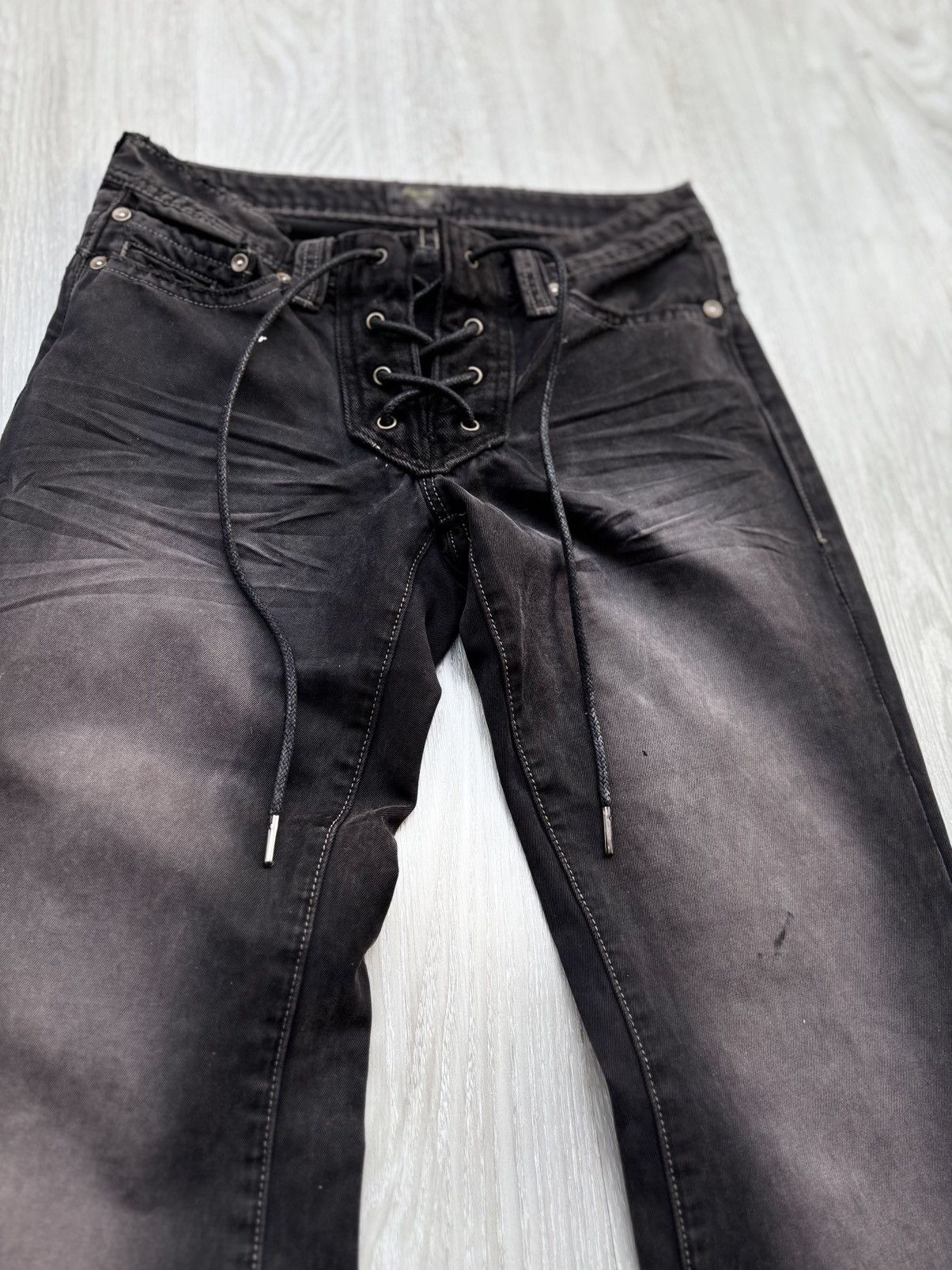 Japanese Brand KASIL phyton lace up flare pants Size US 26 / EU 42 - 2 Thumbnail