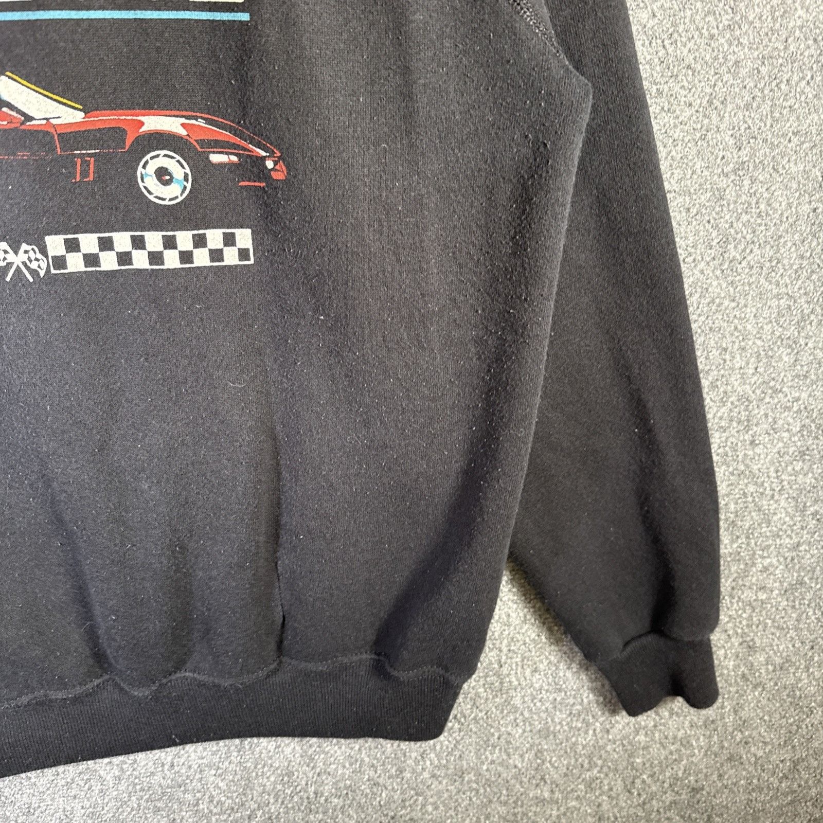 Hanes Vintage Chevrolet Sweatshirt Mens Large Black 90s Corvette Size US L / EU 52-54 / 3 - 3 Thumbnail