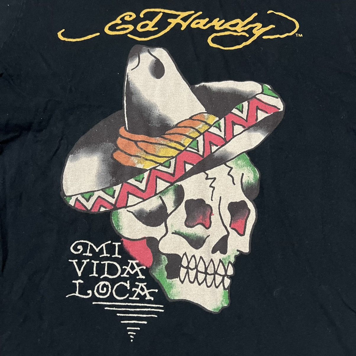 Affliction × Ed Hardy × Southpole Vintage 2000’s Y2K Ed Hardy “Mi Vida Loca” Graphic T-Shirt Size US L / EU 52-54 / 3 - 4 Thumbnail