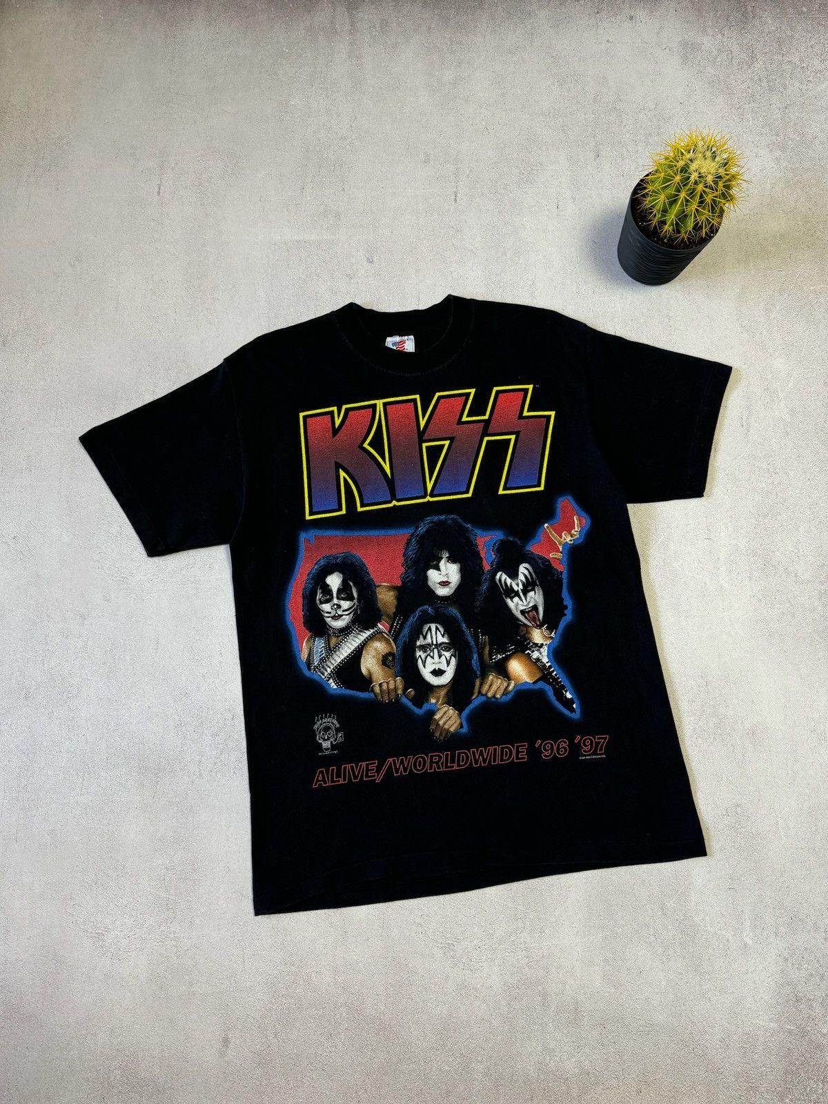 KISS VINTAGE KISS ALIVE TOUR 1996/1997 T SHIRT PROMO ROCK RULE Size US L / EU 52-54 / 3 - 1 Thumbnail
