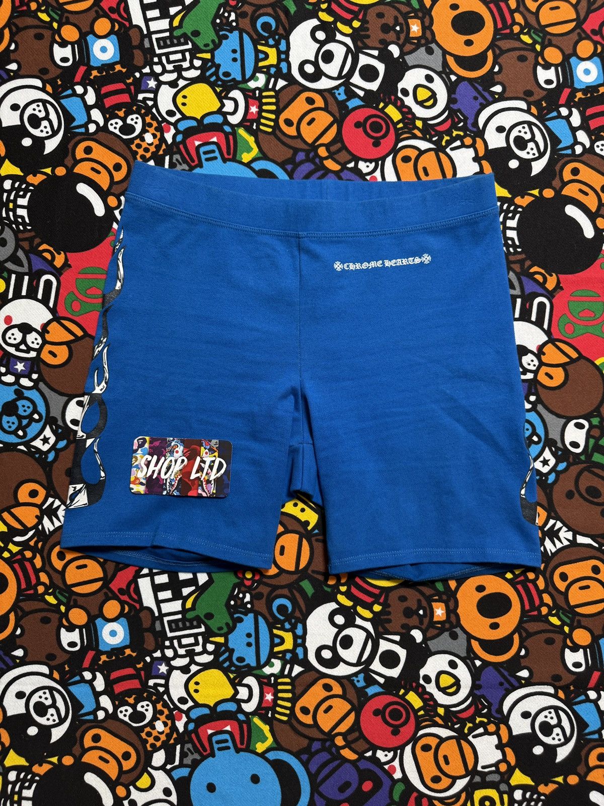 Chrome Hearts Chrome Hearts Women’s Blue Biker Shorts Size 28" / US 6 / IT 42 - 1 Thumbnail