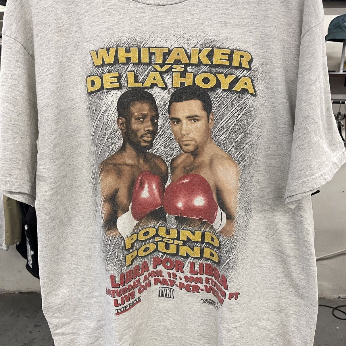 Vintage 1997 Whitaker vs De La Hoya T-shirt Size US XL / EU 56 / 4 - 2 Thumbnail
