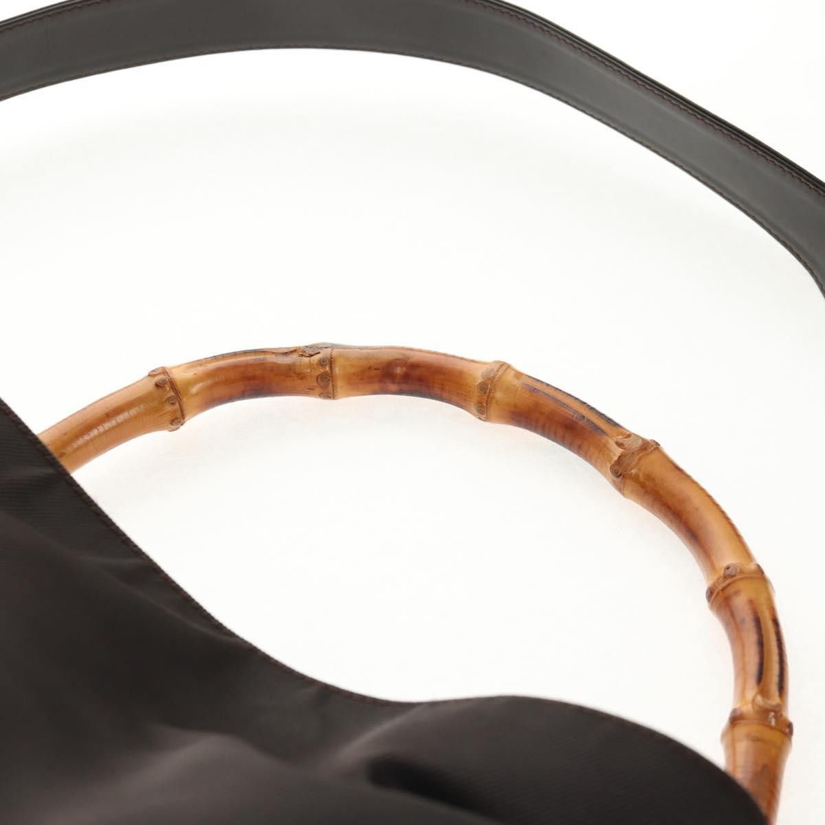Gucci GUCCI Bamboo Hand Bag Nylon Brown Size ONE SIZE - 8 Thumbnail