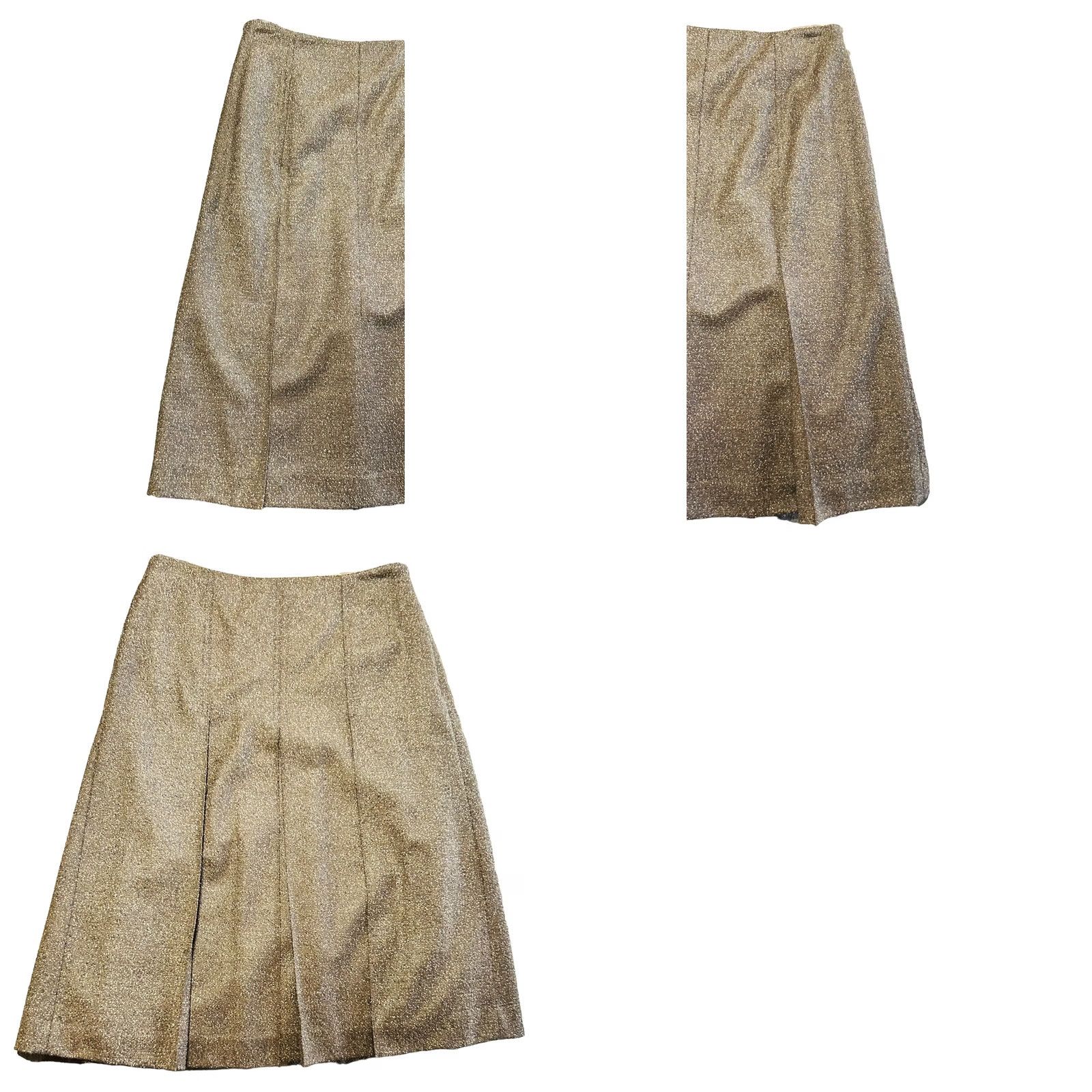 Ellen Tracy VINTAGE Ellen Tracy Skirt Knee Length Brown Wool Blend Pleated Sz 0 Women’s Spring/Winter/Fall All Seasons Lined Zipper Slit-Preppy City 90s Womens Size 25" / US 0 / IT 36 - 9 Thumbnail