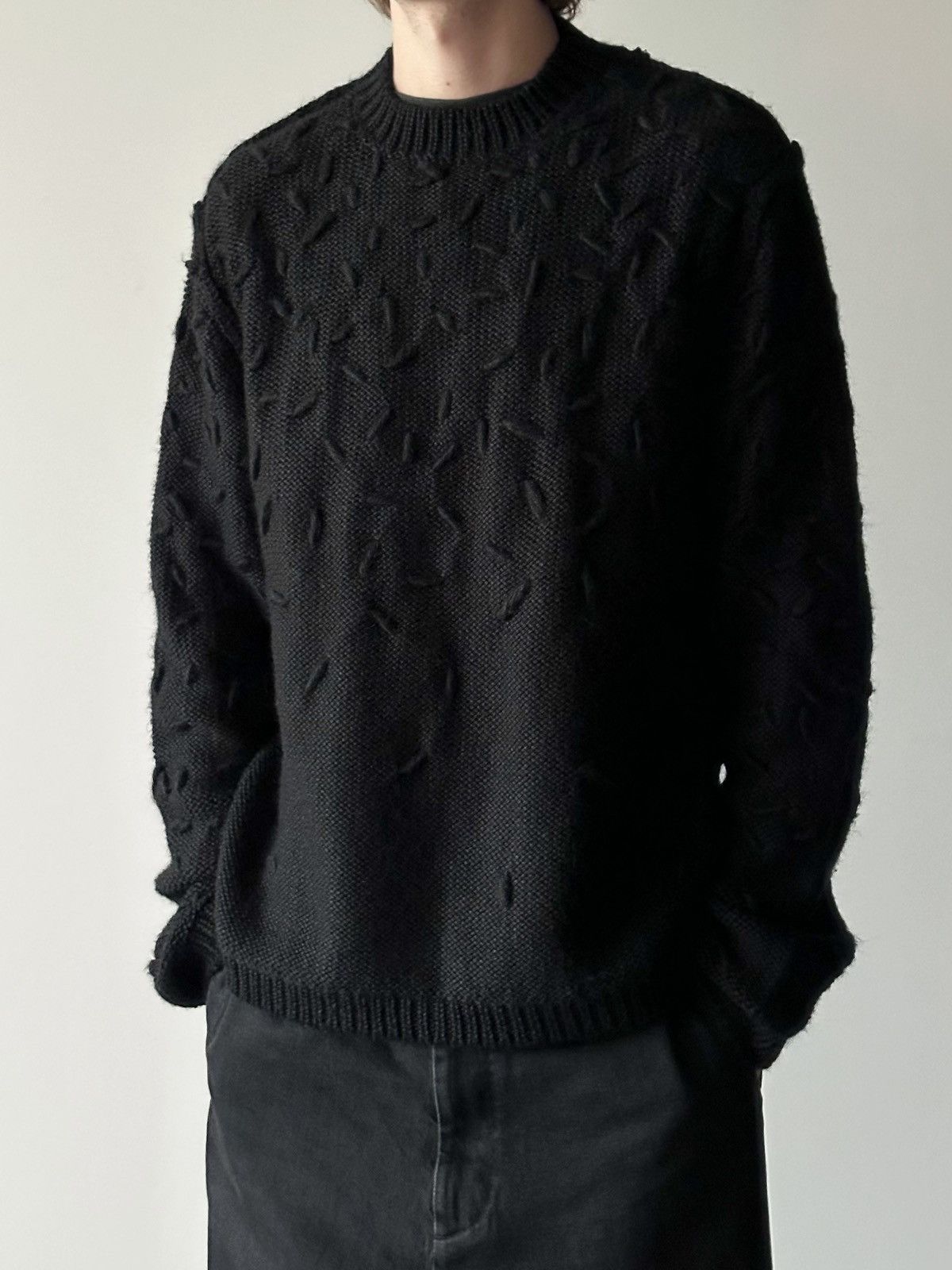 Jil Sander Jil Sander Early 2000’s Heavy Alpaca Textured Sweater Size US L / EU 52-54 / 3 - 4 Thumbnail