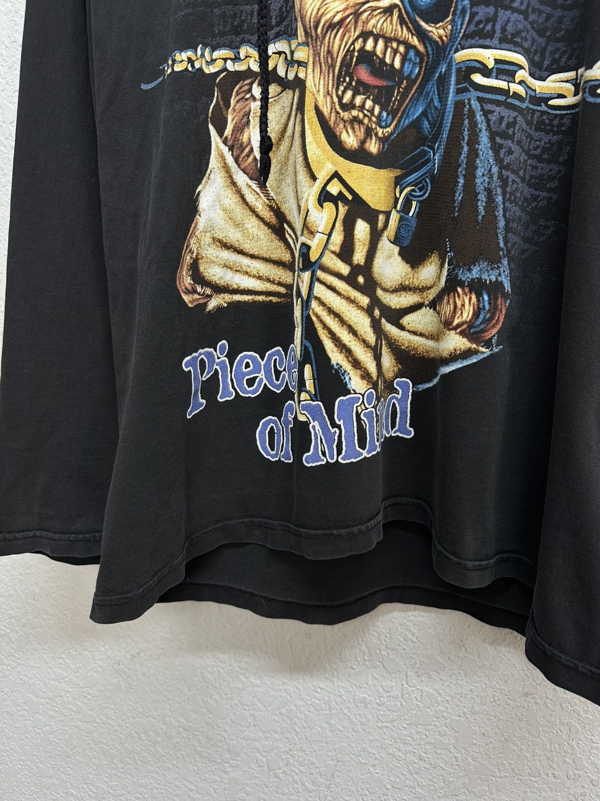 Band Tees Vintage Iron Maiden Big Logo Hoodie 90s Piece of Mind Size US S / EU 44-46 / 1 - 7 Thumbnail