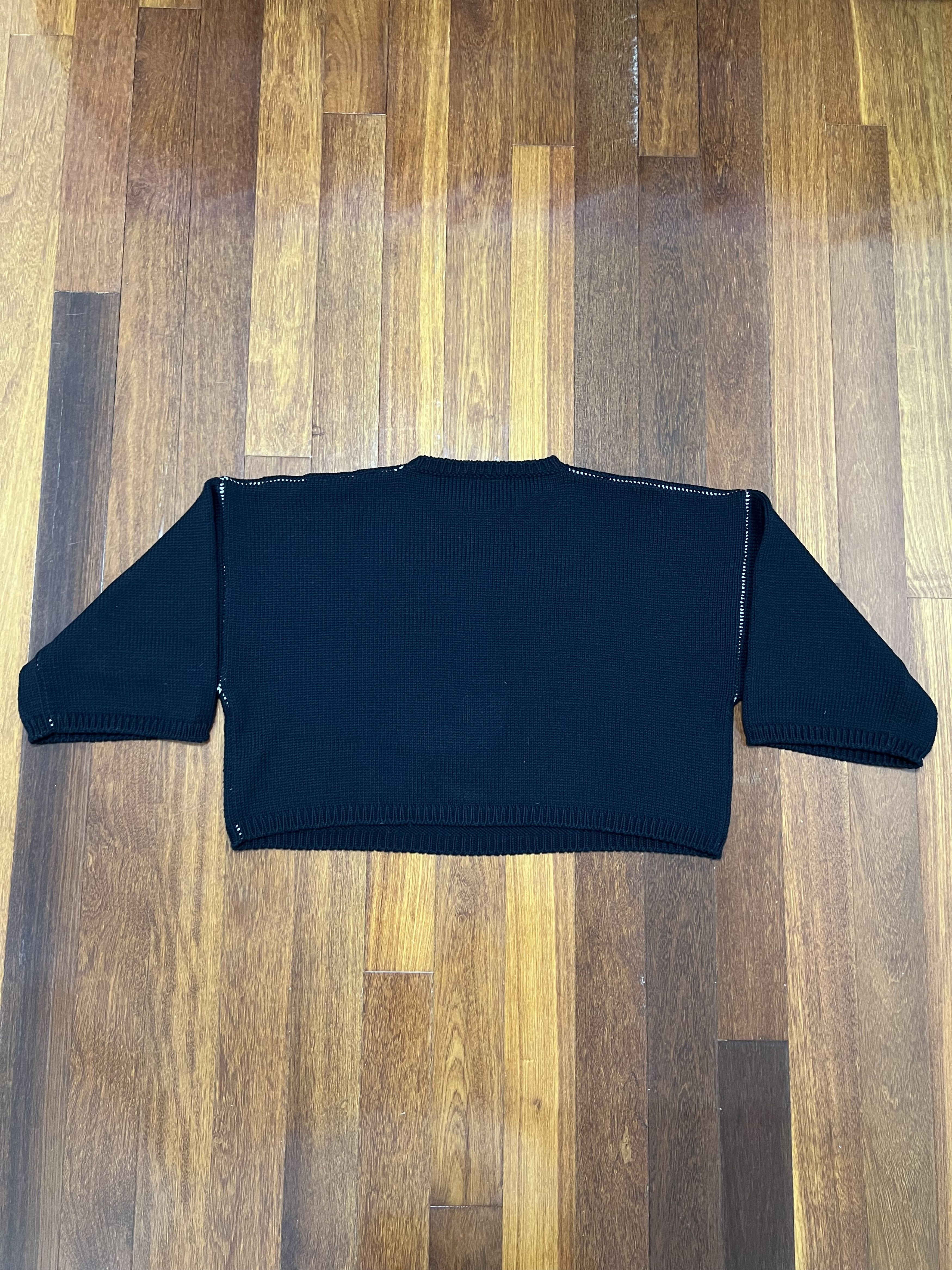 Raf Simons 💚 Raf Simons RS Cropped Wool Sweater Black Medium Size US M / EU 48-50 / 2 - 3 Thumbnail