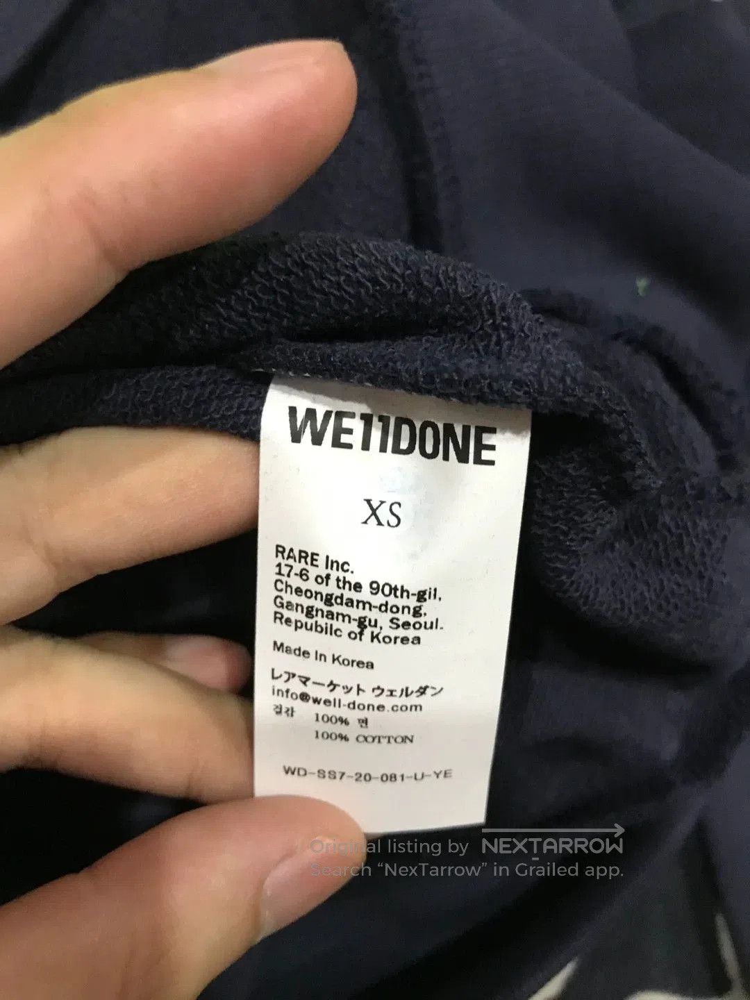 WE11DONE oversized logo hoodie by we11done. Size XS / US 0-2 / IT 36-38 - 4 Thumbnail
