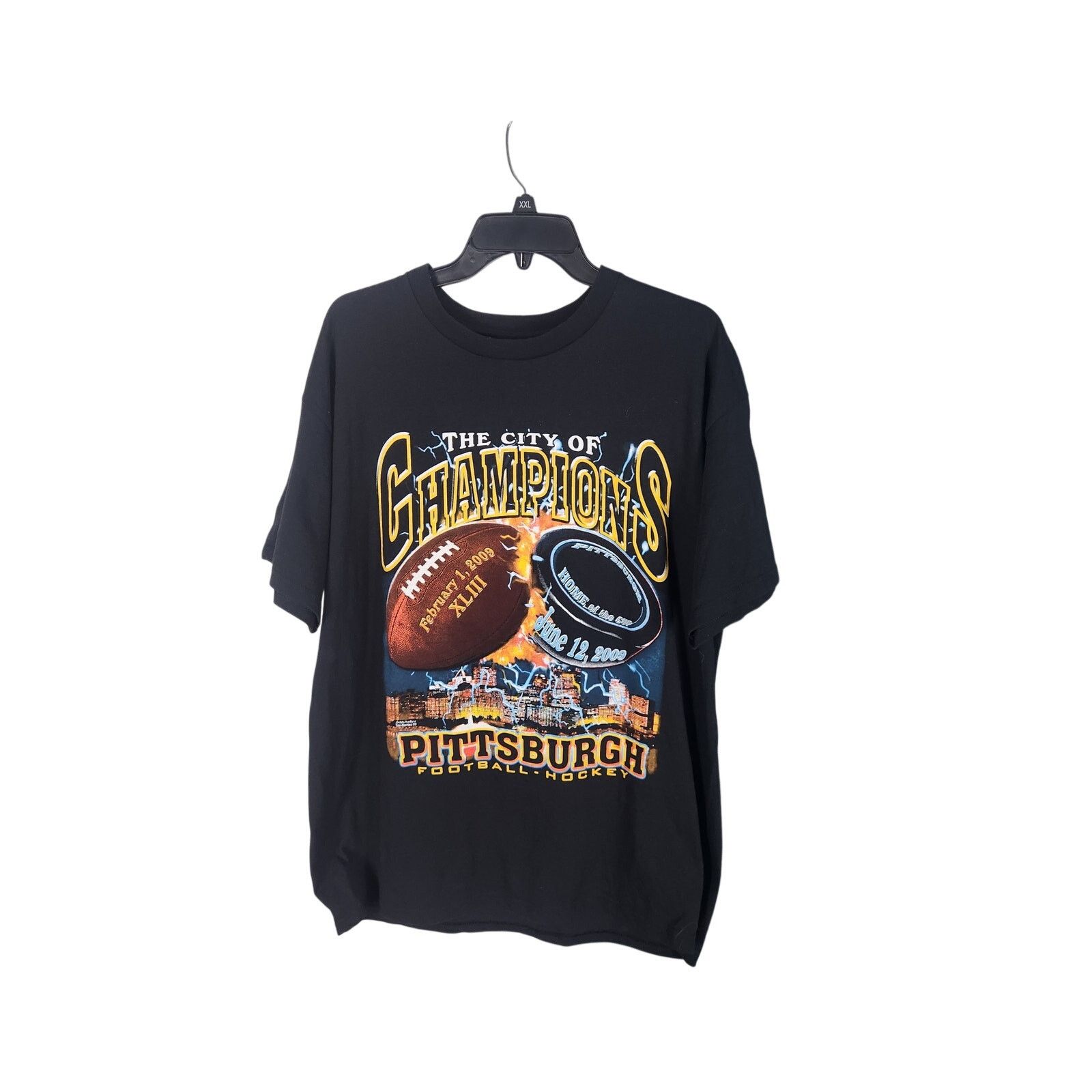 Delta Vintage 2009 Steelers and Penguins Championship T men's XL Size US XL / EU 56 / 4 - 1 Thumbnail