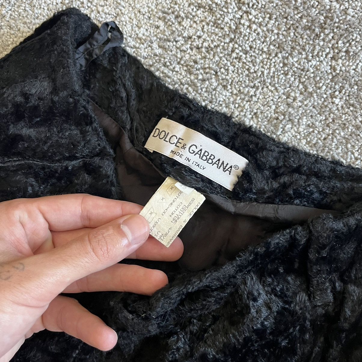 Dolce & Gabbana VINTAGE DOLCE&GABBANA BLACK MOHAIR WOMENS PLANTS Size 28" / US 6 / IT 42 - 5 Thumbnail