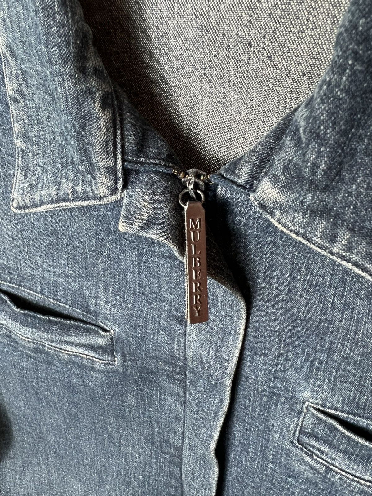 Mulberry Vintage luxury 90s y2k Mulberry Denim Jacket Size UK 12 Size M / US 6-8 / IT 42-44 - 10 Thumbnail