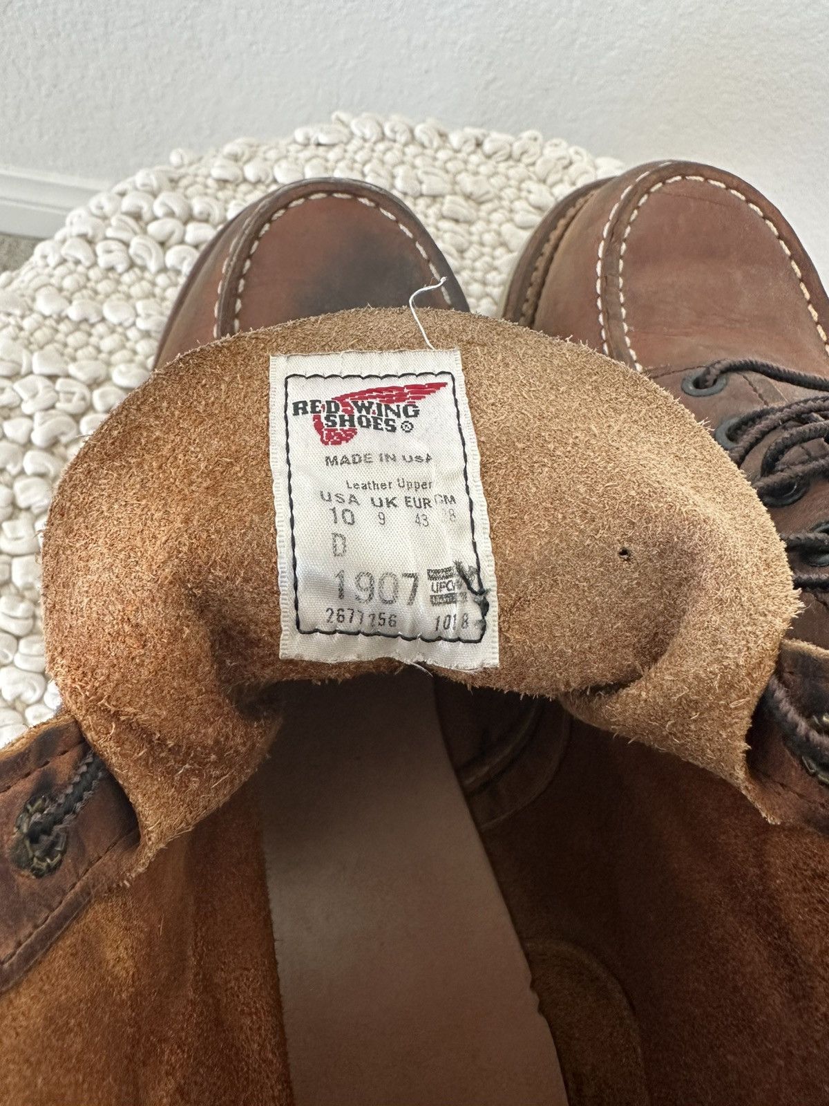 Red wing moc toe copper rough & tough 1907