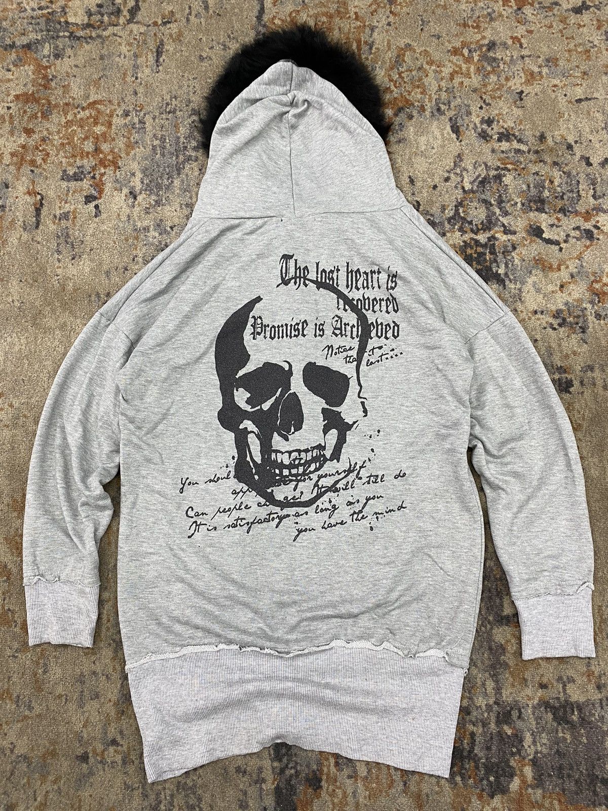 If Six Was Nine × Japanese Brand × Le Grande Bleu (L.G.B.) undefined Fur hoodie poem skull 💀 japanese brand Size US L / EU 52-54 / 3 - 2 Thumbnail