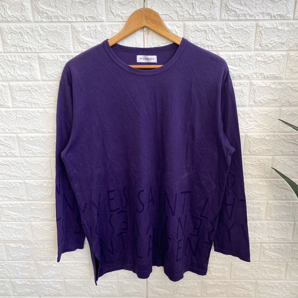 Yves Saint Laurent Yves Saint Laurent Shirt YSL Long Sleeve L Size Size L / US 10 / IT 46 - 1 Thumbnail