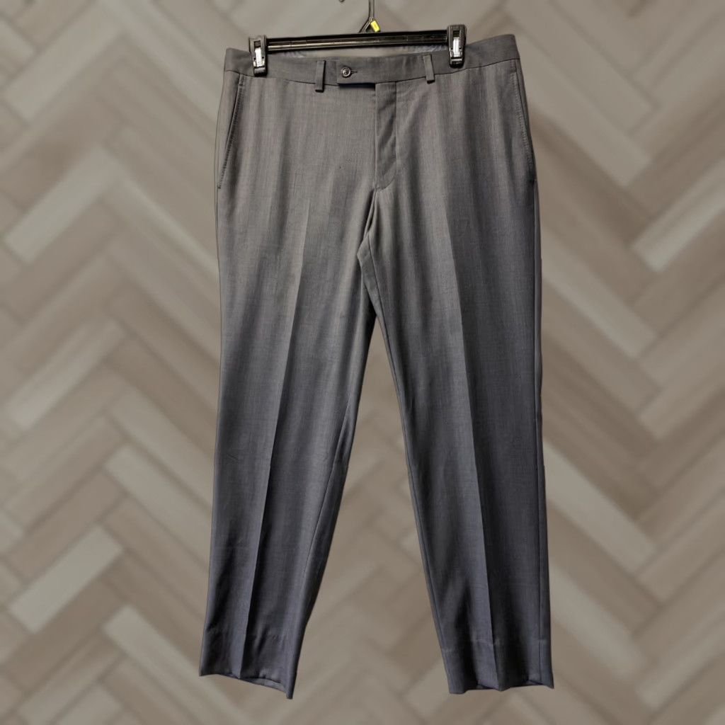 Ted Baker Ted Baker Modern Fit Dress Pants Men’s 36x32 Charcoal Gray Wool Blend /0402 Size US 36 / EU 52 - 1 Thumbnail