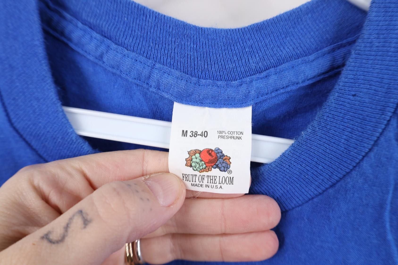 Vintage Vintage 90s Streetwear Blank Cotton Muscle T-Shirt Blue USA Size US M / EU 48-50 / 2 - 7 Thumbnail