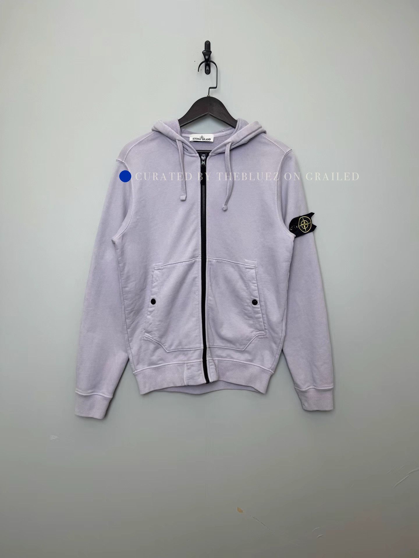 Stone Island Lilac Zip-Up Hoodie with Logo Size US M / EU 48-50 / 2 - 1 Thumbnail
