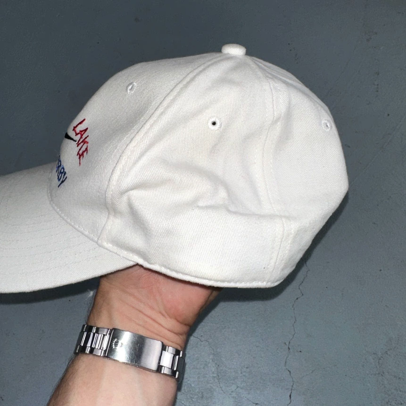 Nike VINTAGE Nike Hat | Detroit Lake Fishing Derby NWT White Snapback Cap | USA Size ONE SIZE - 5 Thumbnail