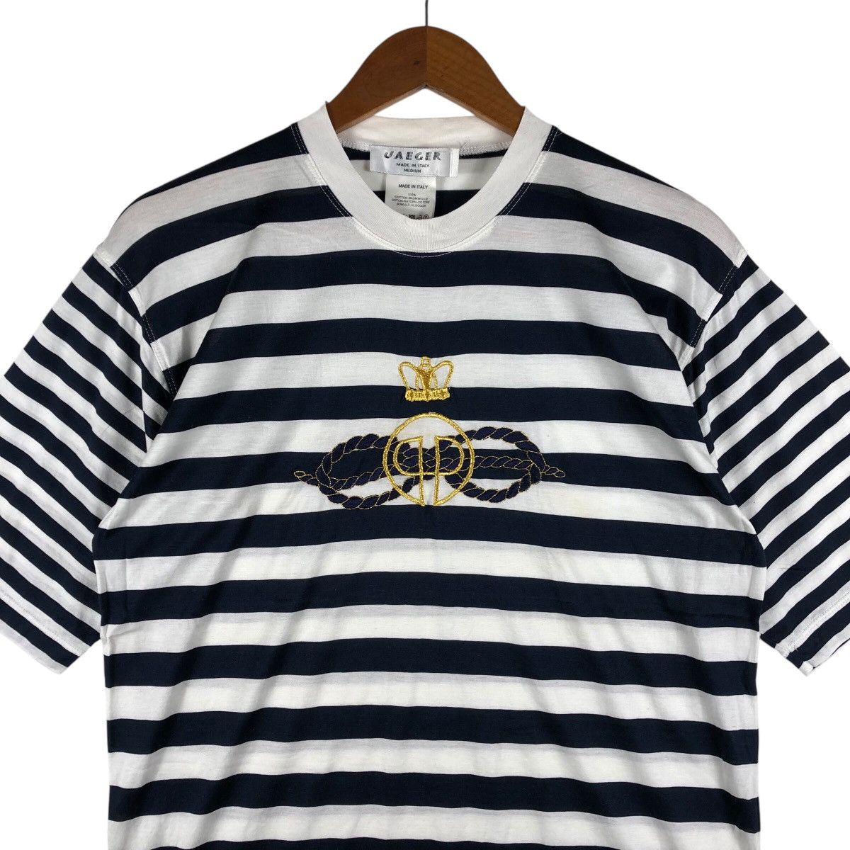Jaeger JAEGER Embroidery logo Stripe T-Shirt Size US M / EU 48-50 / 2 - 3 Thumbnail