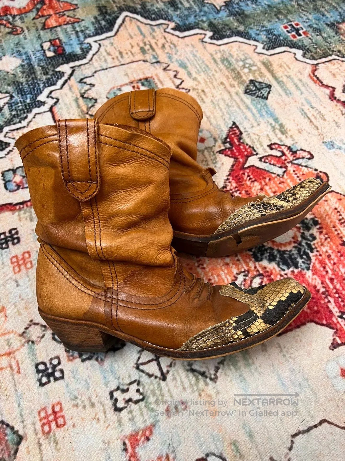 Junya Watanabe rare junya watanabe western boots in large size. Size US 11 / EU 44 - 3 Thumbnail