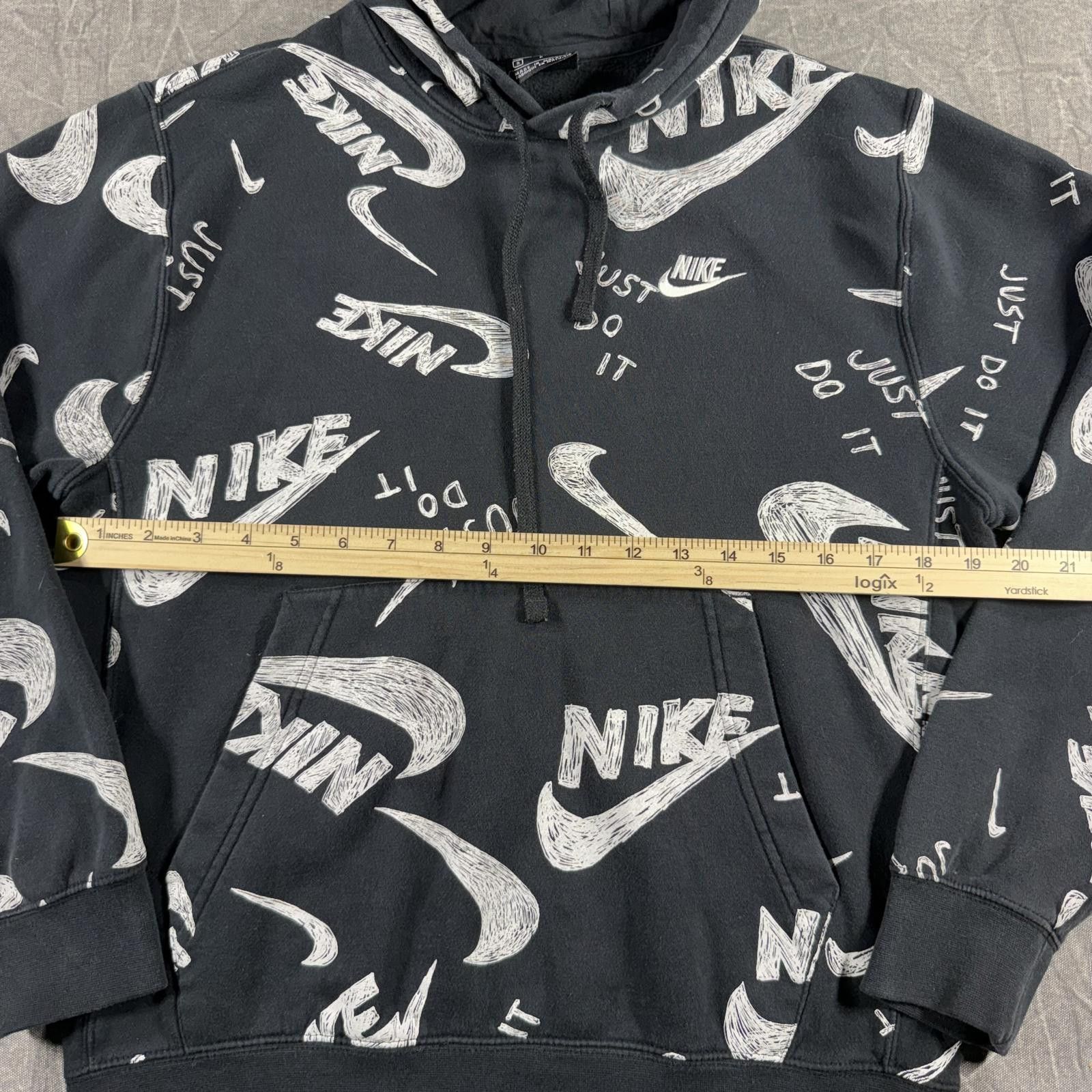 Nike Nike Sweater Men's S Black All Over Print Hoodie Size US S / EU 44-46 / 1 - 4 Thumbnail