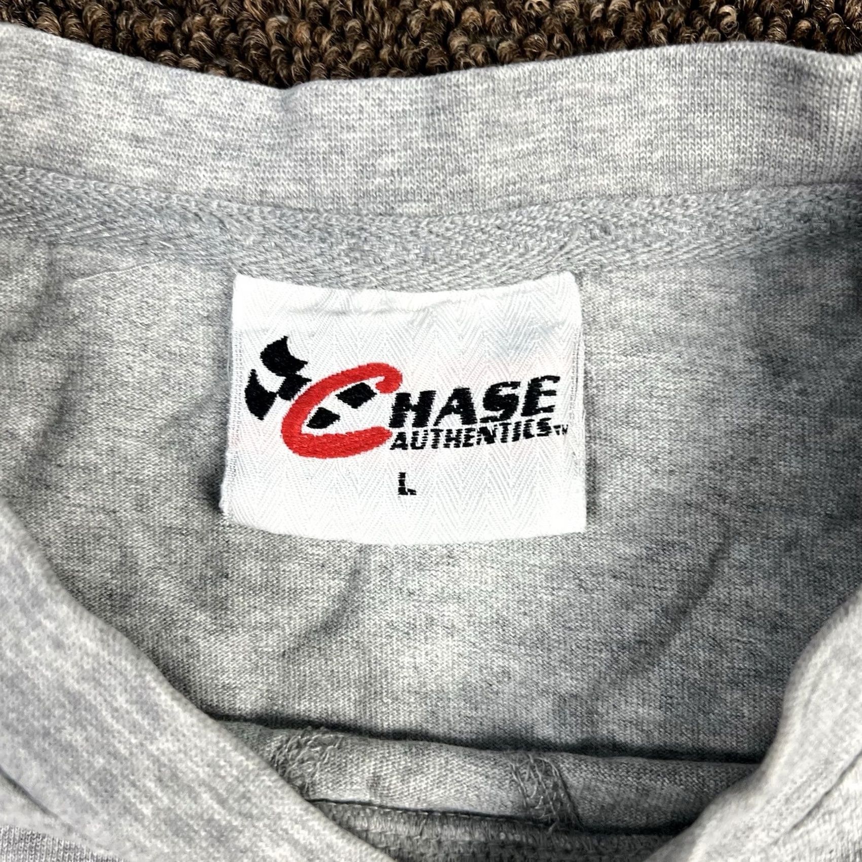 Chase Authentics VINTAGE Chase Authentics Embroidered Logo Gray T-Shirt Large Embroidered Racing Size US L / EU 52-54 / 3 - 2 Thumbnail