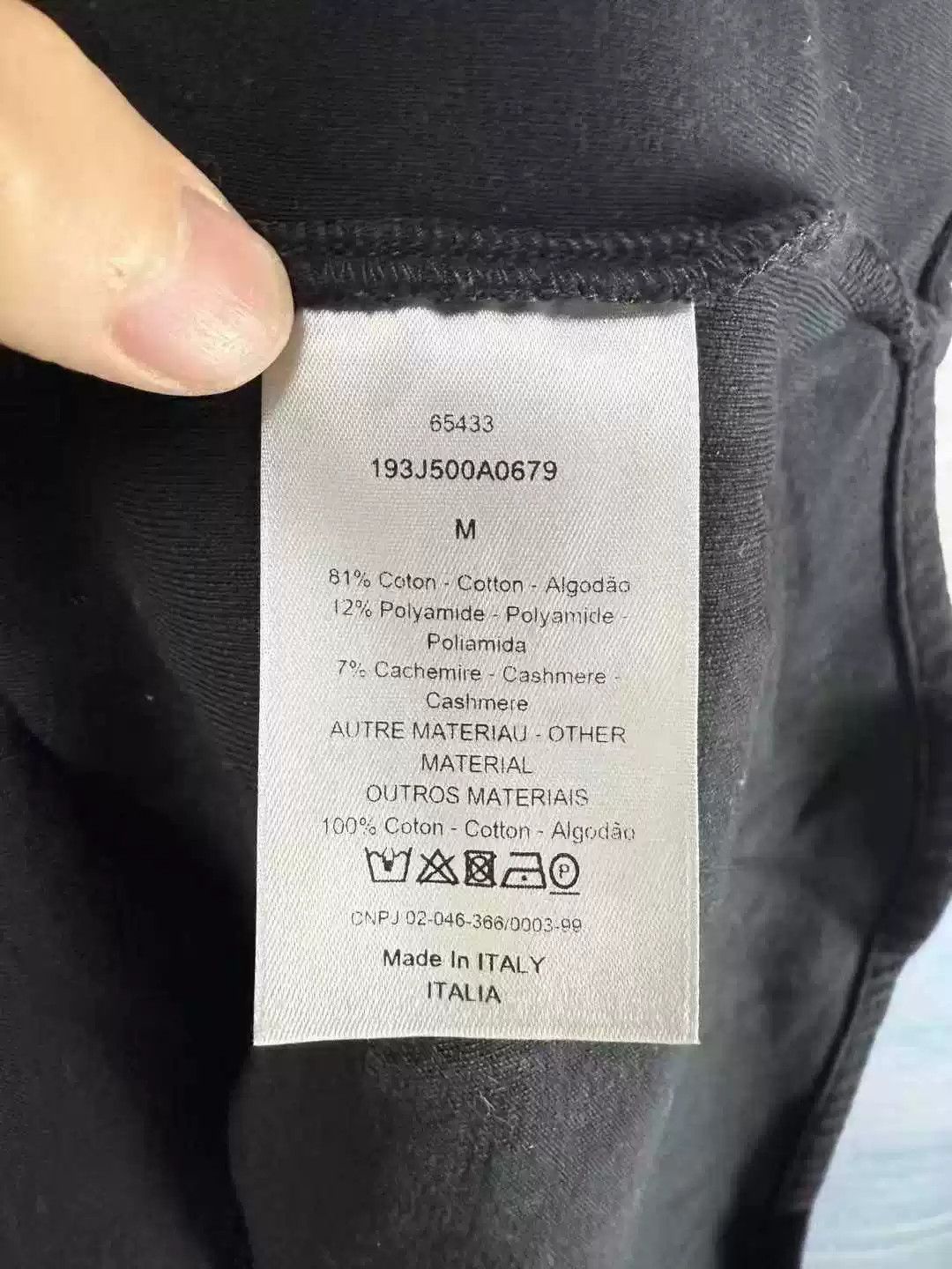 Dior black embroidered wool shirt with pockets Size US M / EU 48-50 / 2 - 4 Thumbnail